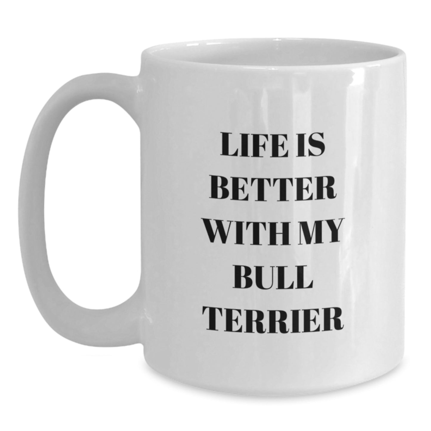 Funny Bull Terrier Dog Lover Gifts from Friends Birthday Unique White Coffee Mugs for Men Women Family - Main