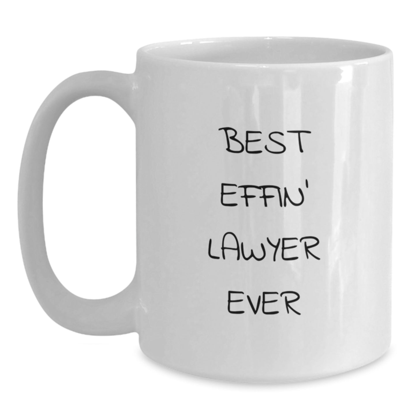 Funny Lawyer Gifts from Friends to Lawyer, White Coffee Mugs for Lawyer, Best Effin' Lawyer Ever Christmas Unique Gifts - Main