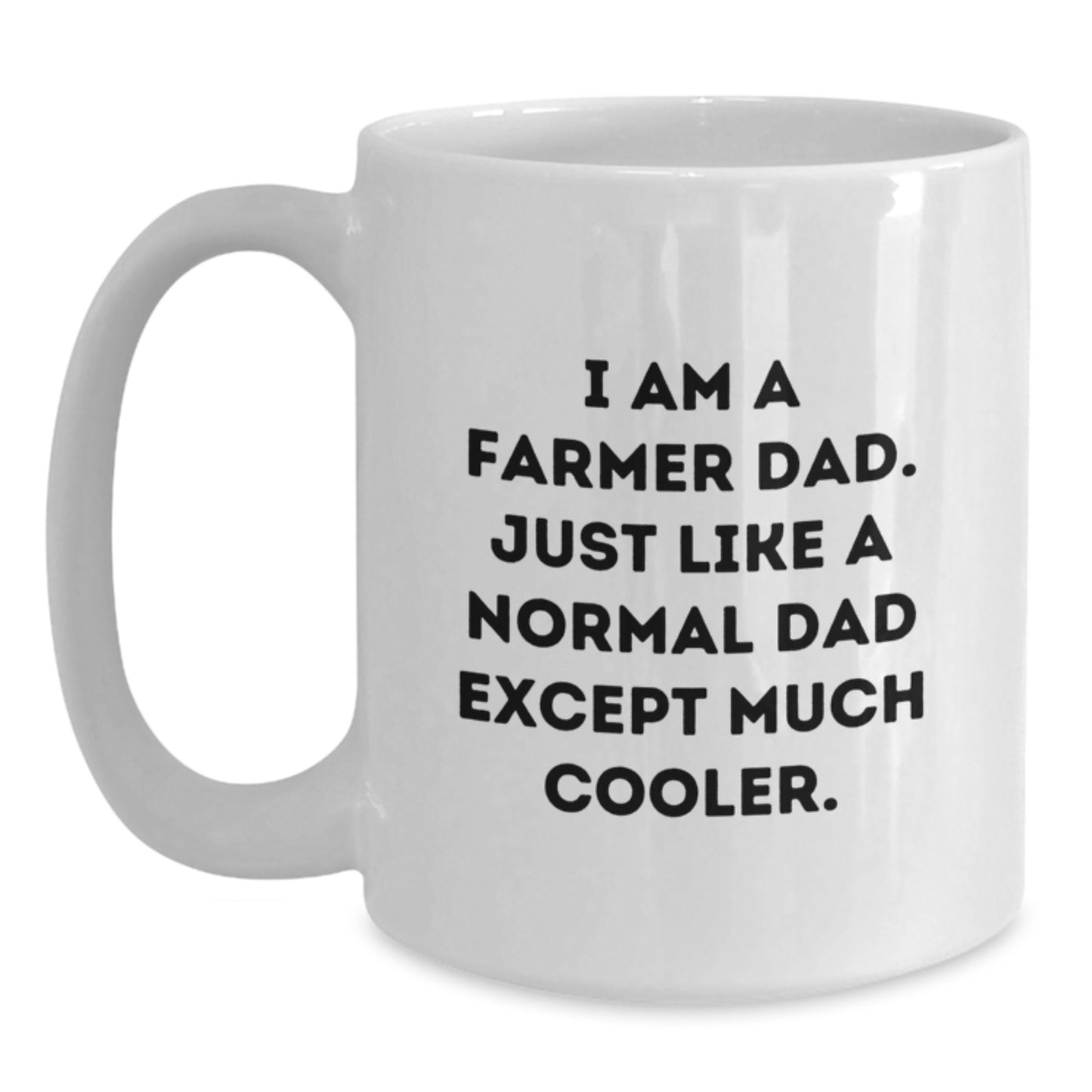 Funny Farmer Dad White Coffee Mug Gifts for Men, Christmas Unique Presents from Family - Main