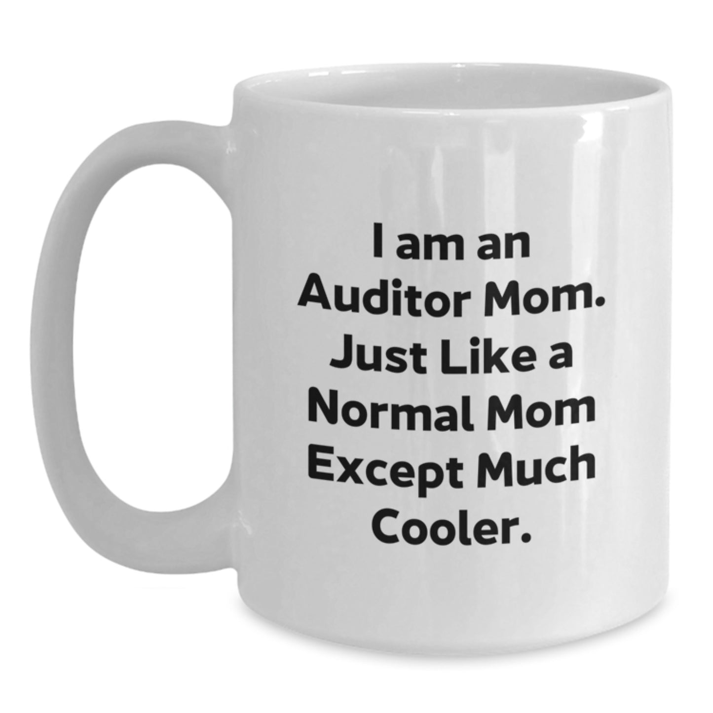 Funny Auditor Mom Gifts, White Coffee Mug, Christmas Unique Presents for Auditor Friends, Funny I Am An Auditor Mom Mom Mug - Main