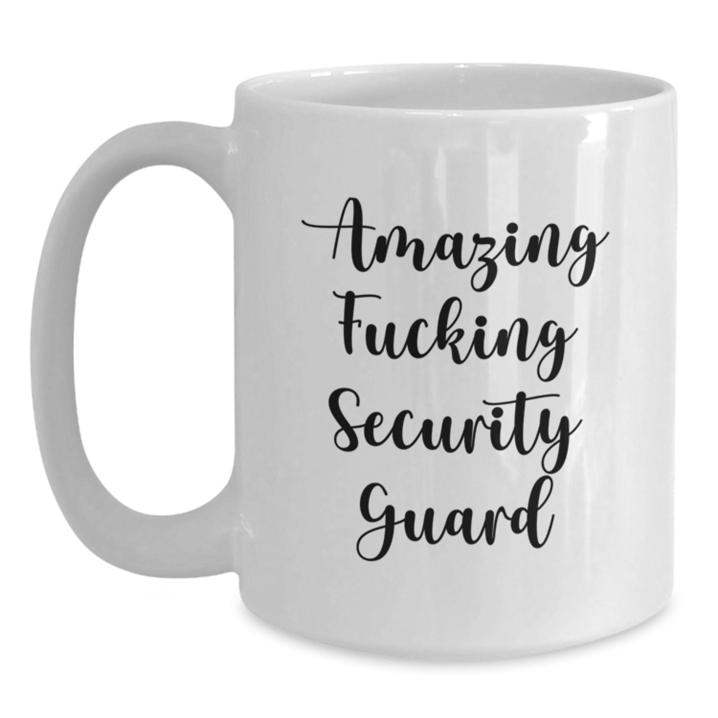 Funny Security Guard Gifts from Friends for Security Guard with Amazing F--king Security Guard Quote on White Coffee Mug for Christmas - Main