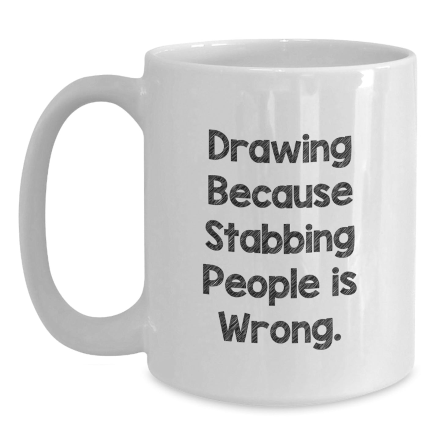 Funny Drawing Gifts from Friends, Unique White Coffee Mugs for Drawing Lovers, Christmas Unique Gifts - Main