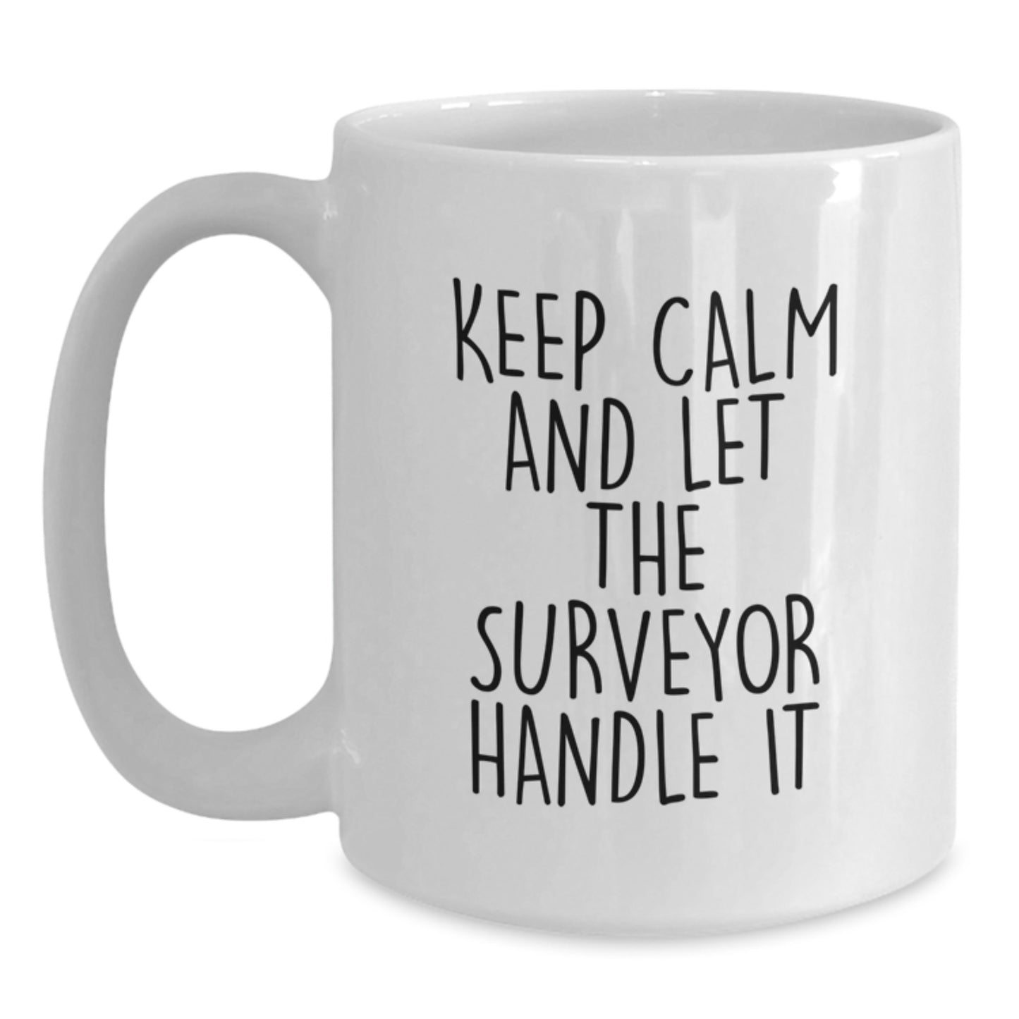 Funny Surveyor Themed White Coffee Mug Gifts from Friends for Surveyor at Christmas - Main
