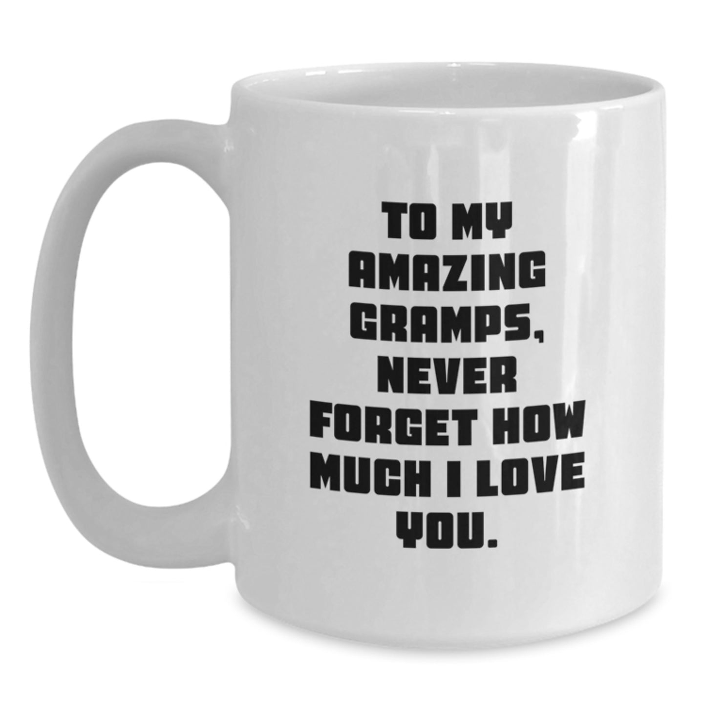 Funny Gramps Gifts from Family for Christmas Unique White Coffee Mugs 'To My Amazing Gramps' - Main