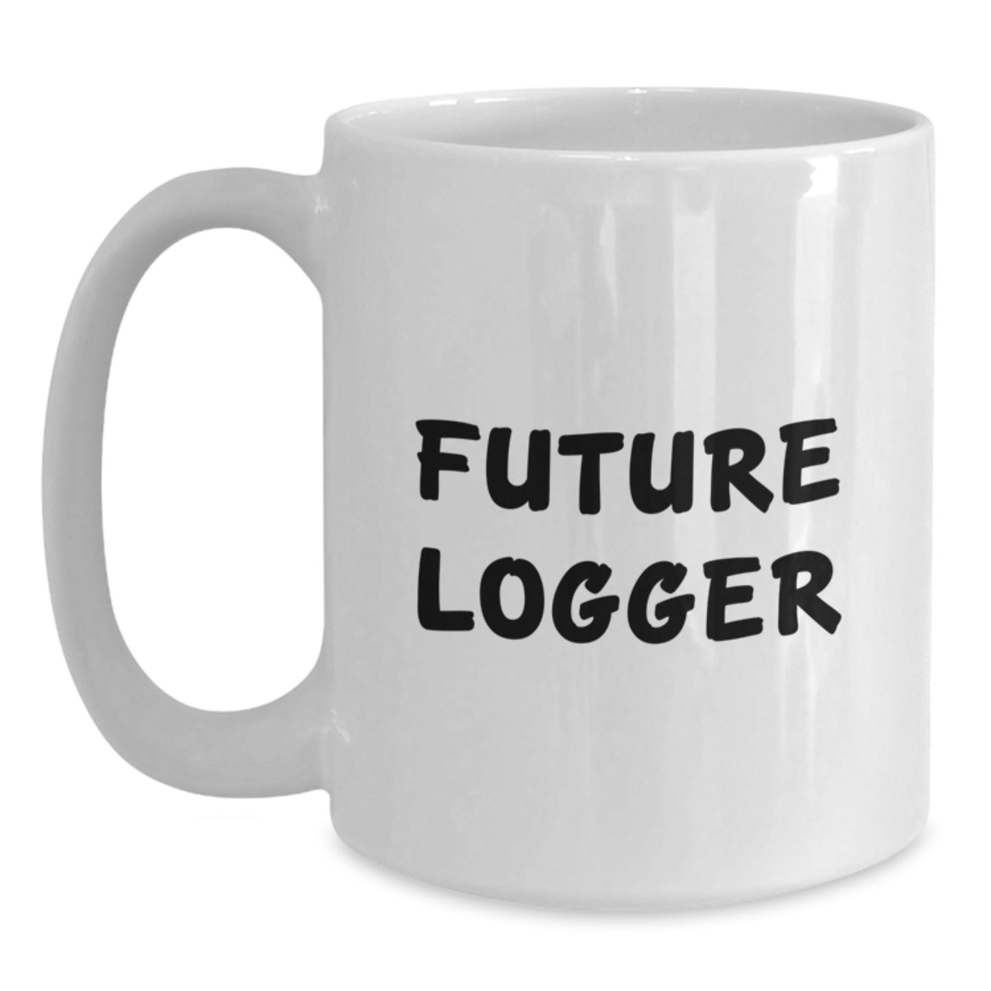 Funny Future Logger Gifts from Friends, White Coffee Mug for Logger Enthusiasts, Christmas Unique Gifts - Main