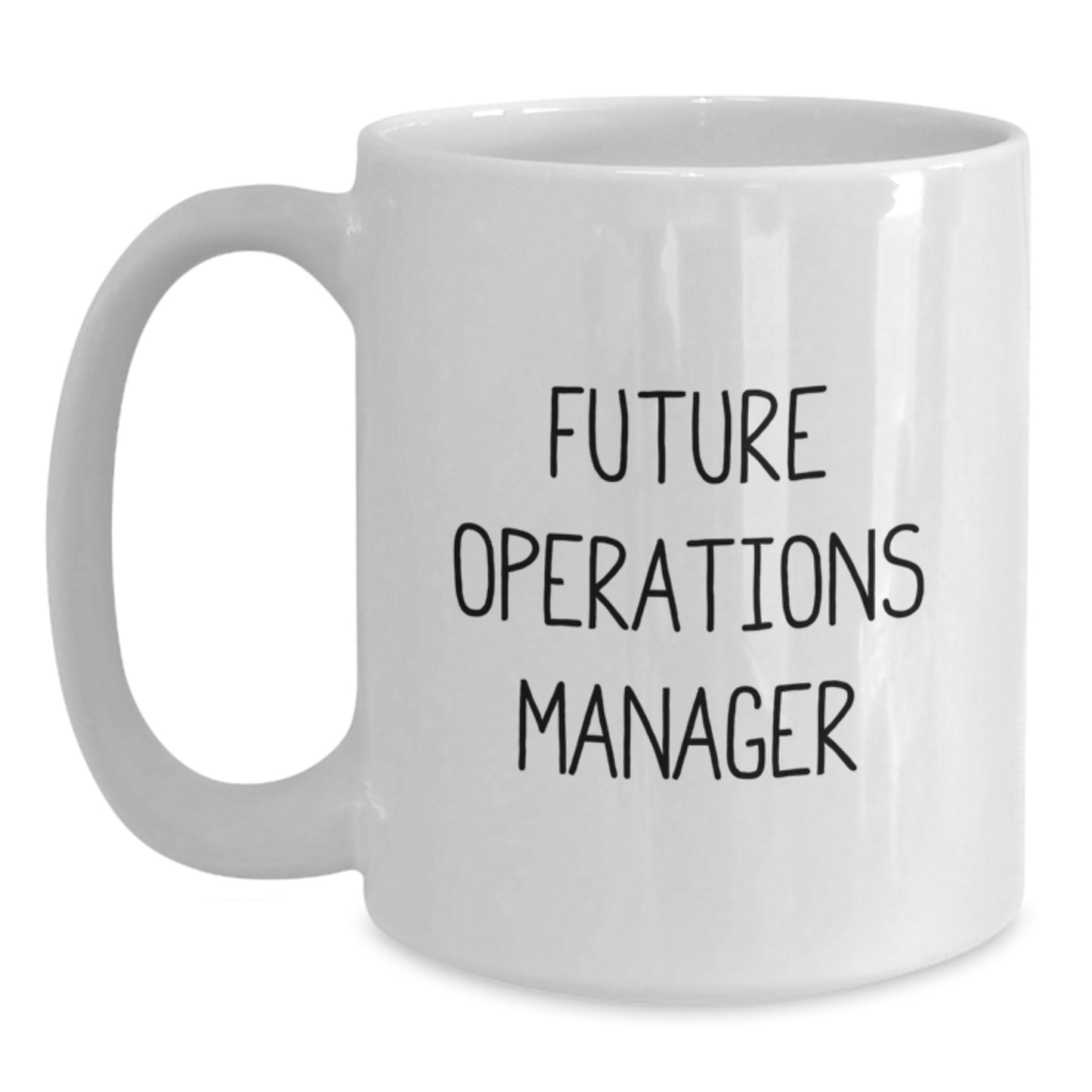 Funny Operations Manager White Coffee Mug Gifts from Friends for Birthday - 'Future Operations Manager' Quote - Main