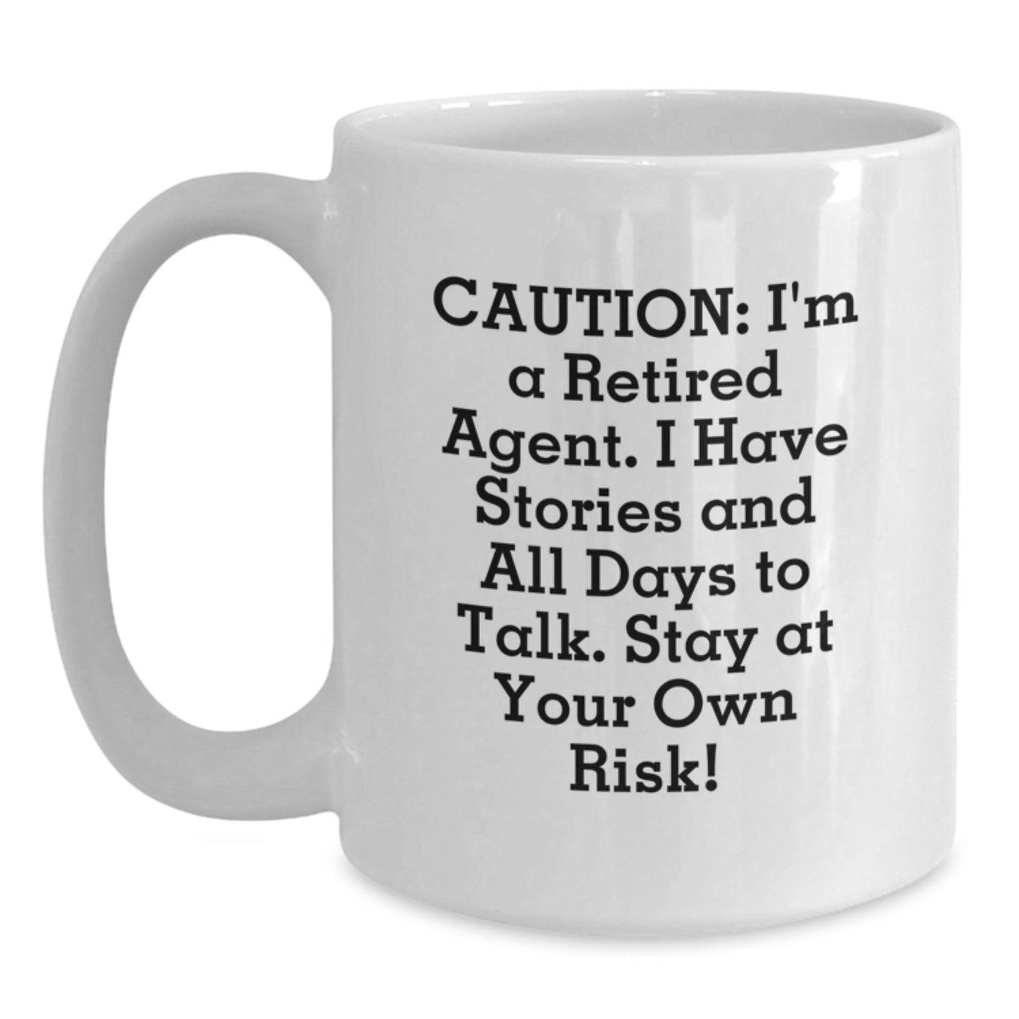 Funny Agent Gifts for Him, Agent Christmas Unique Mugs, Retired Agent Coffee Mug, Gifts from Men to Coworkers, White Ceramic Coffee Mug - Main