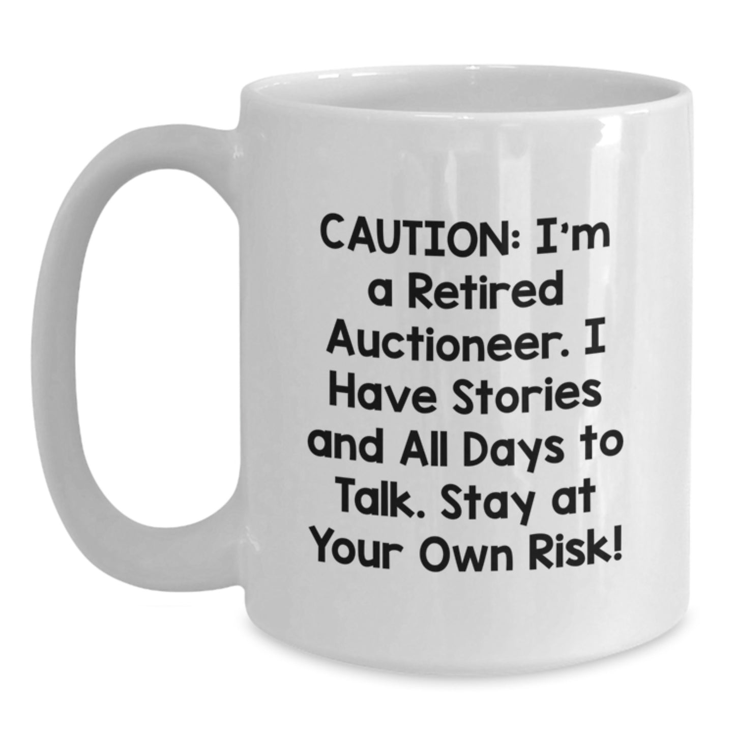 Funny Auctioneer Gifts for Men, White Coffee Mug from Friends, Unique Christmas Unique Gifts for Auctioneers - Main
