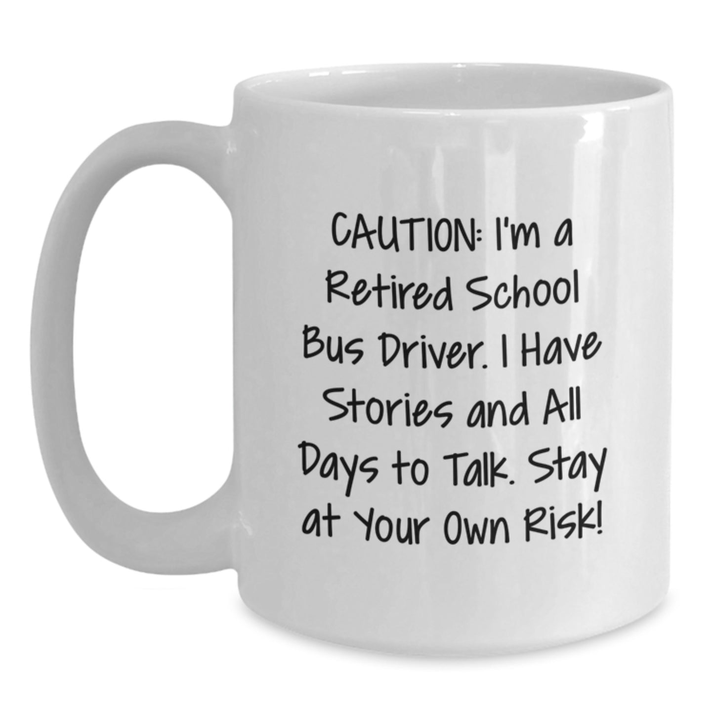 Funny School Bus Driver Gifts from Men to Women, White Coffee Mug for School Bus Driver Friends and Family, Merry Christmas Unique - Main