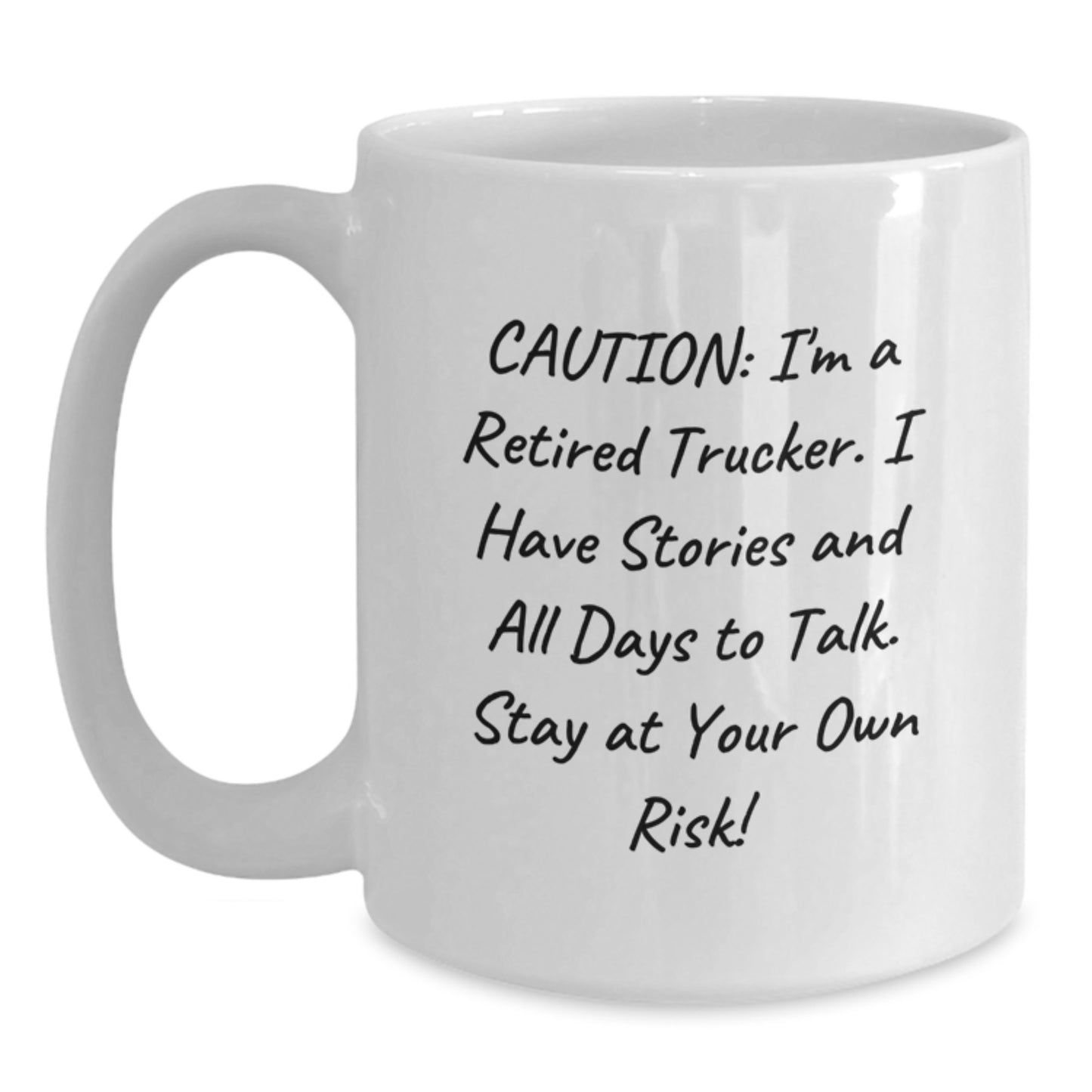 Funny Trucker White Coffee Mug Gifts from Friends for Trucker Christmas Unique Presents - Main