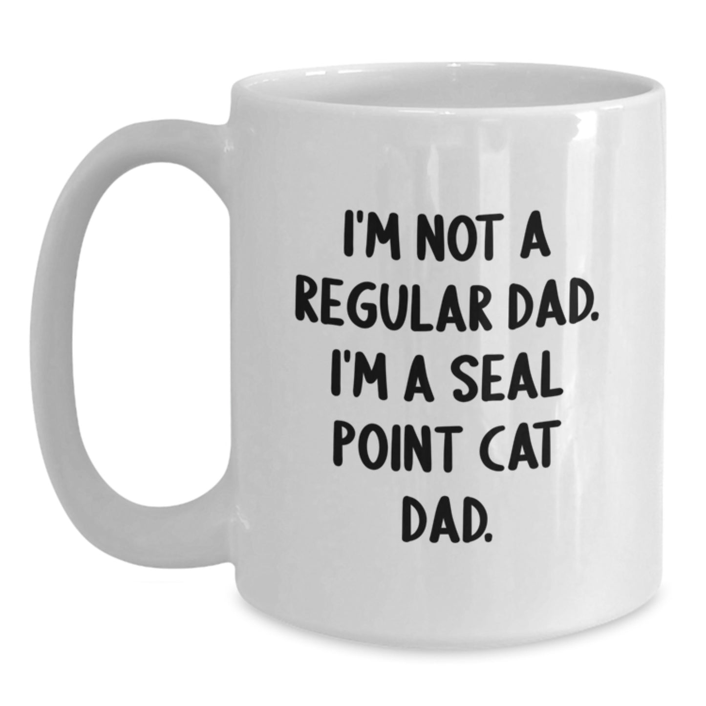 Funny Seal Point Cat Gifts for Men - Seal Point Cat Dad White Coffee Mug, Unique Christmas Unique Gifts from Family, Perfect Inspirational Mug for Seal Point Cat Lovers - Main