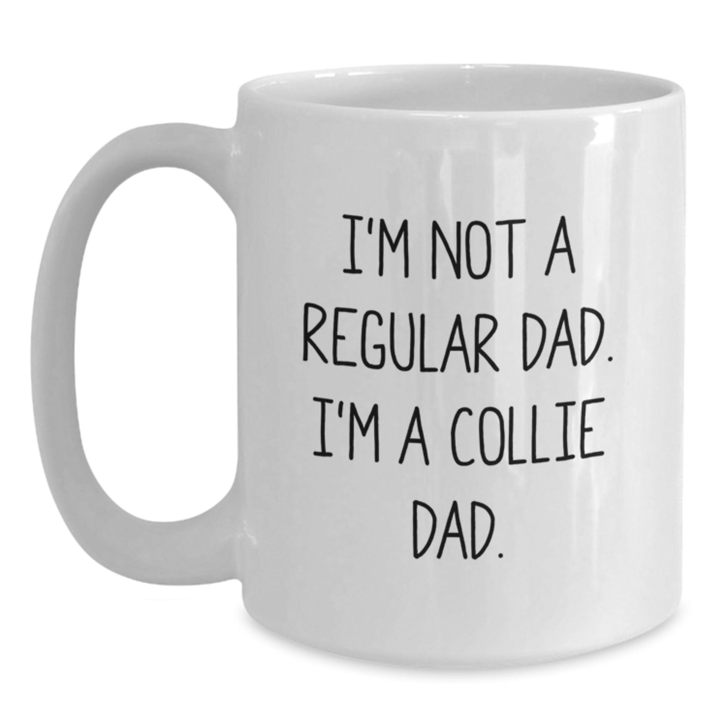 Funny Collie Dog Dad Gifts from Men to Family Members for Christmas Unique Present Ideas Collie Dad White Coffee Mug - Main