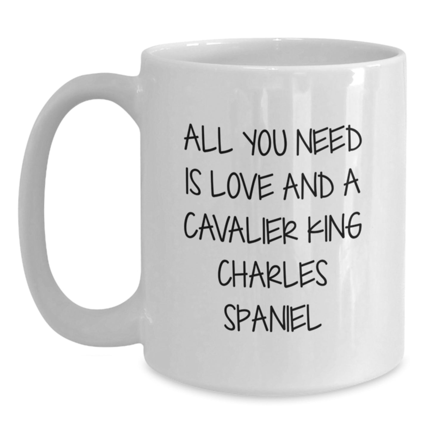 Cavalier King Charles Spaniel Dog Lover Gifts from Men to Friends, Funny White Coffee Mug for Christmas Unique Presents - Main