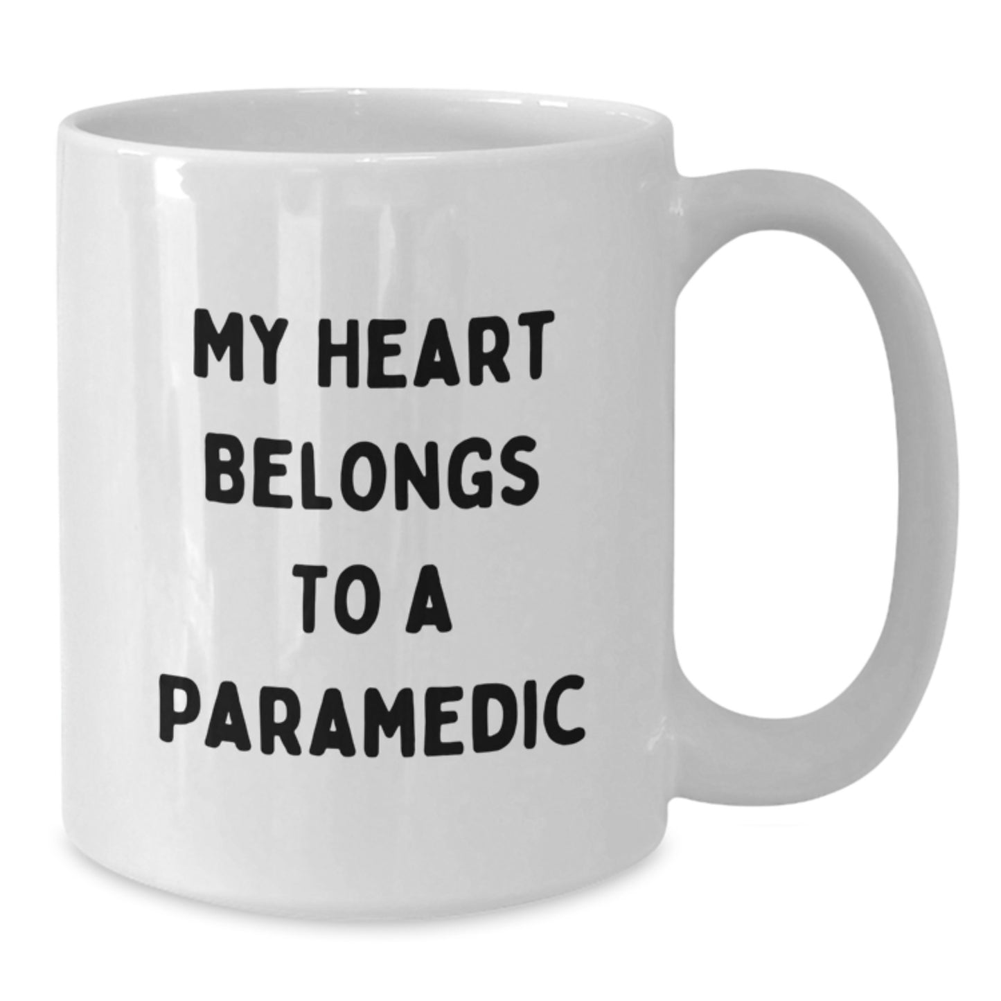 Funny Rescue Worker Gifts from Men to Rescue Workers, My Heart Belongs To A Rescue Worker White Coffee Mug for Birthday Unique Gifts - Additional