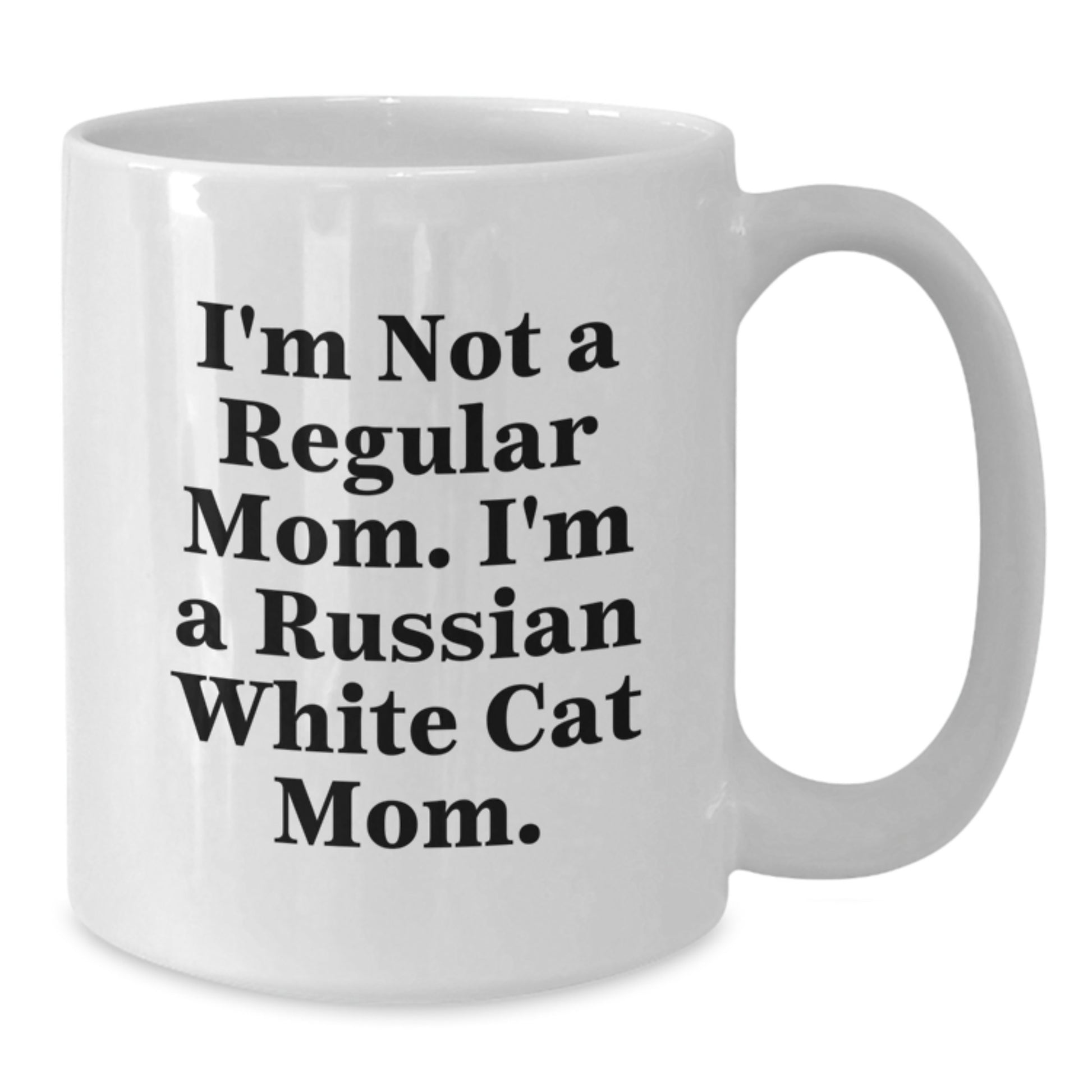 Funny Russian White Cat Mom Gifts, Unique Birthday Unique Gifts from Friends, White Coffee Mug for Russian White Cat Lovers - Additional