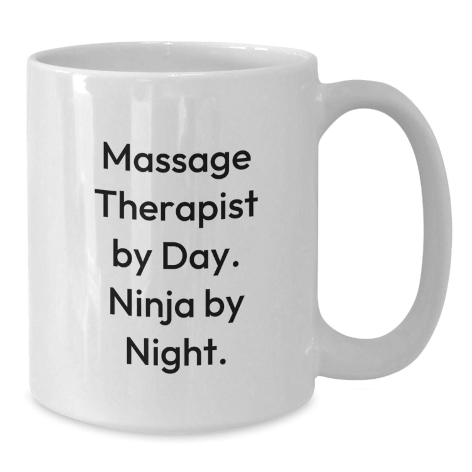 Massage Therapist Gifts - Birthday Unique Gifts from Friends for Massage Therapist By Day. Ninja By Night. - White Coffee Mug - Additional