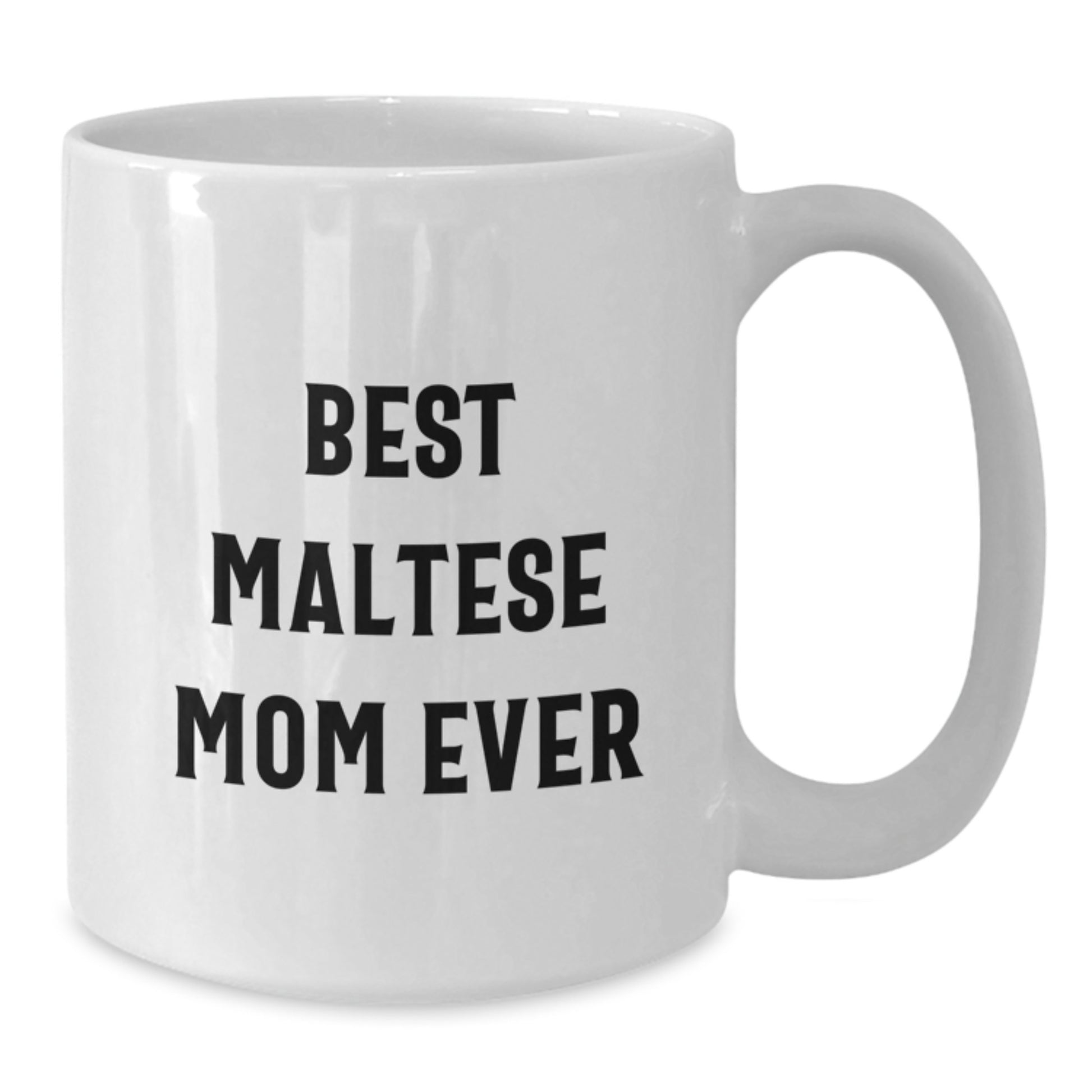 Funny Maltese Dog Mom Gifts from Friends to Family - Best Mom Ever Quote on White Coffee Mug for Birthday - Additional