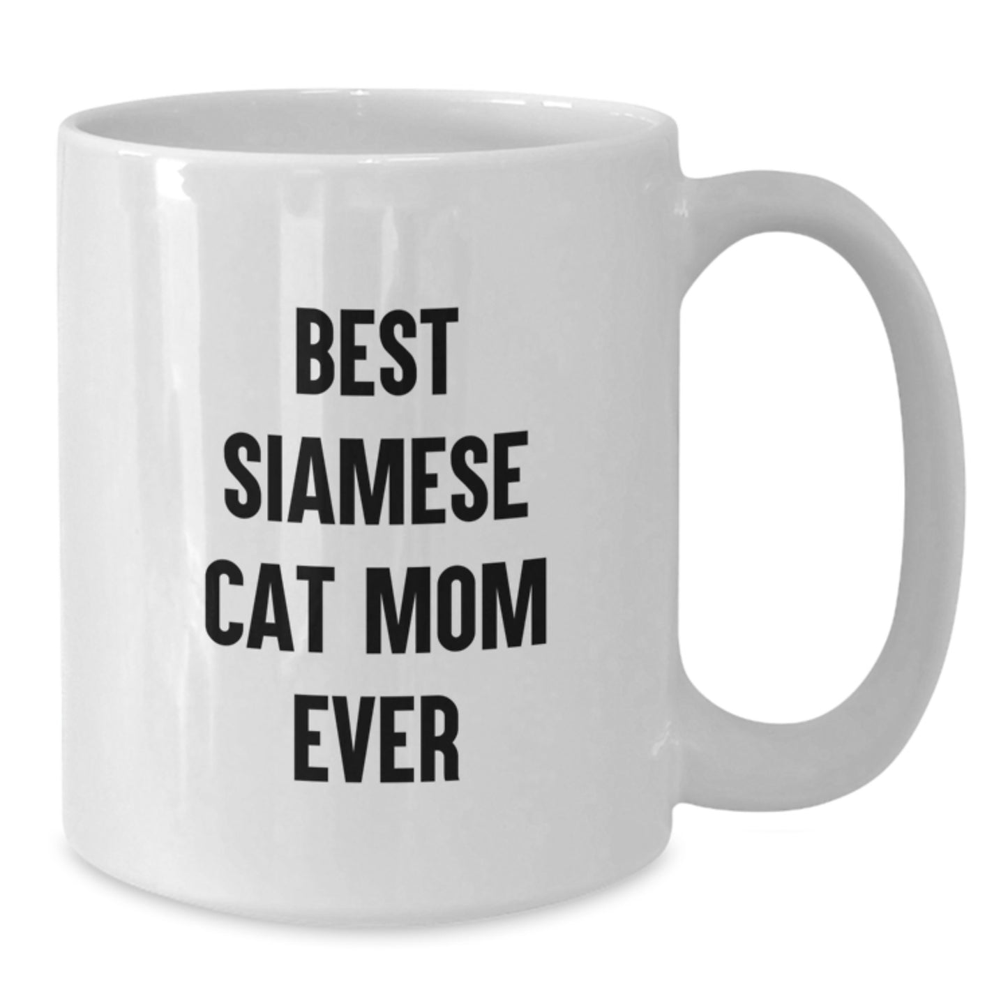 Funny Siamese Cat Lover Gifts from Family for Best Siamese Cat Mom Ever White Coffee Mugs for Birthday, Gifts for Siamese Cat Enthusiasts - Additional