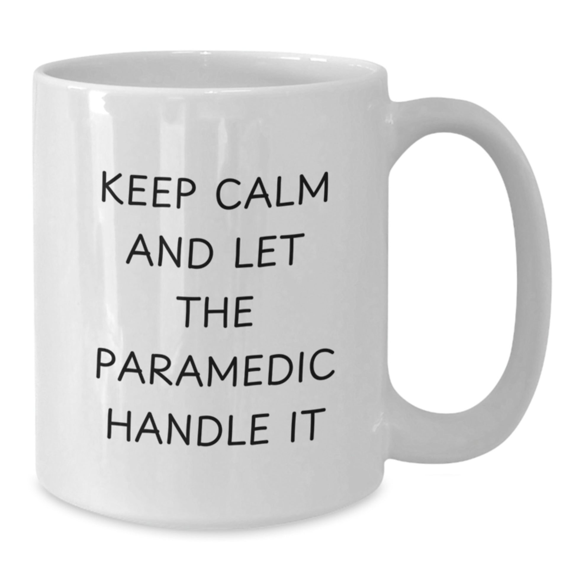 Funny Rescue Worker Gifts from Men for Rescue Workers - White Coffee Mug with Keep Calm And Let The Rescue Worker Handle It - Unique Christmas Unique Gifts - Additional