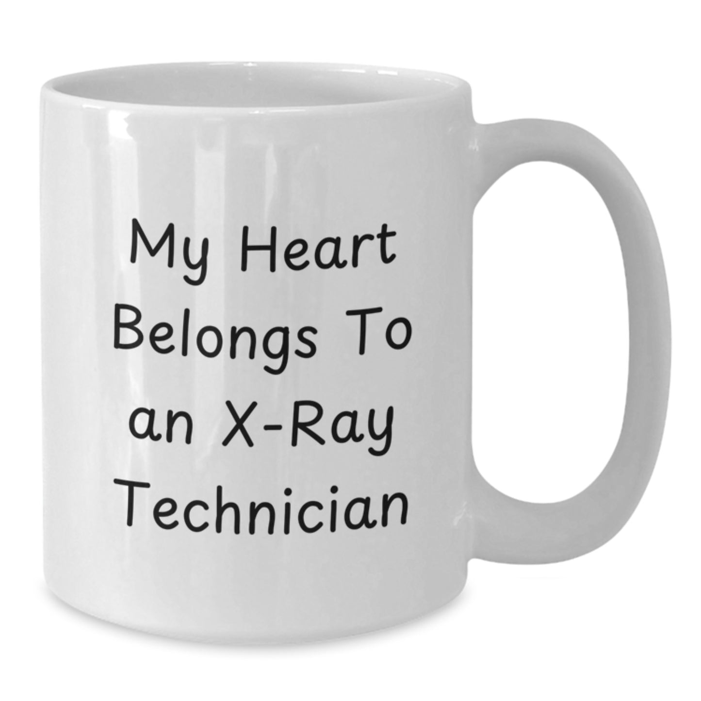 Funny X-Ray Technician Gifts, White Coffee Mug, My Heart Belongs To An X-ray Technician, Unique Christmas Unique Gifts for Him, Her, Friends, Coworkers, Family - Additional