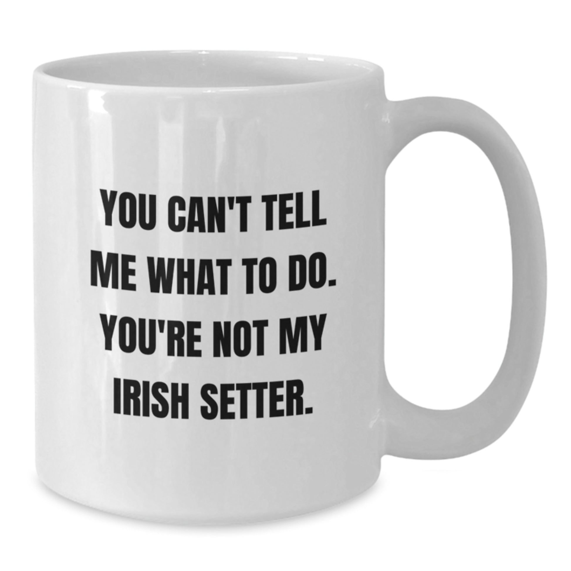 Irish Setter Dog Funny White Coffee Mugs for Friends from Family - You Can't Tell Me What To Do - Additional