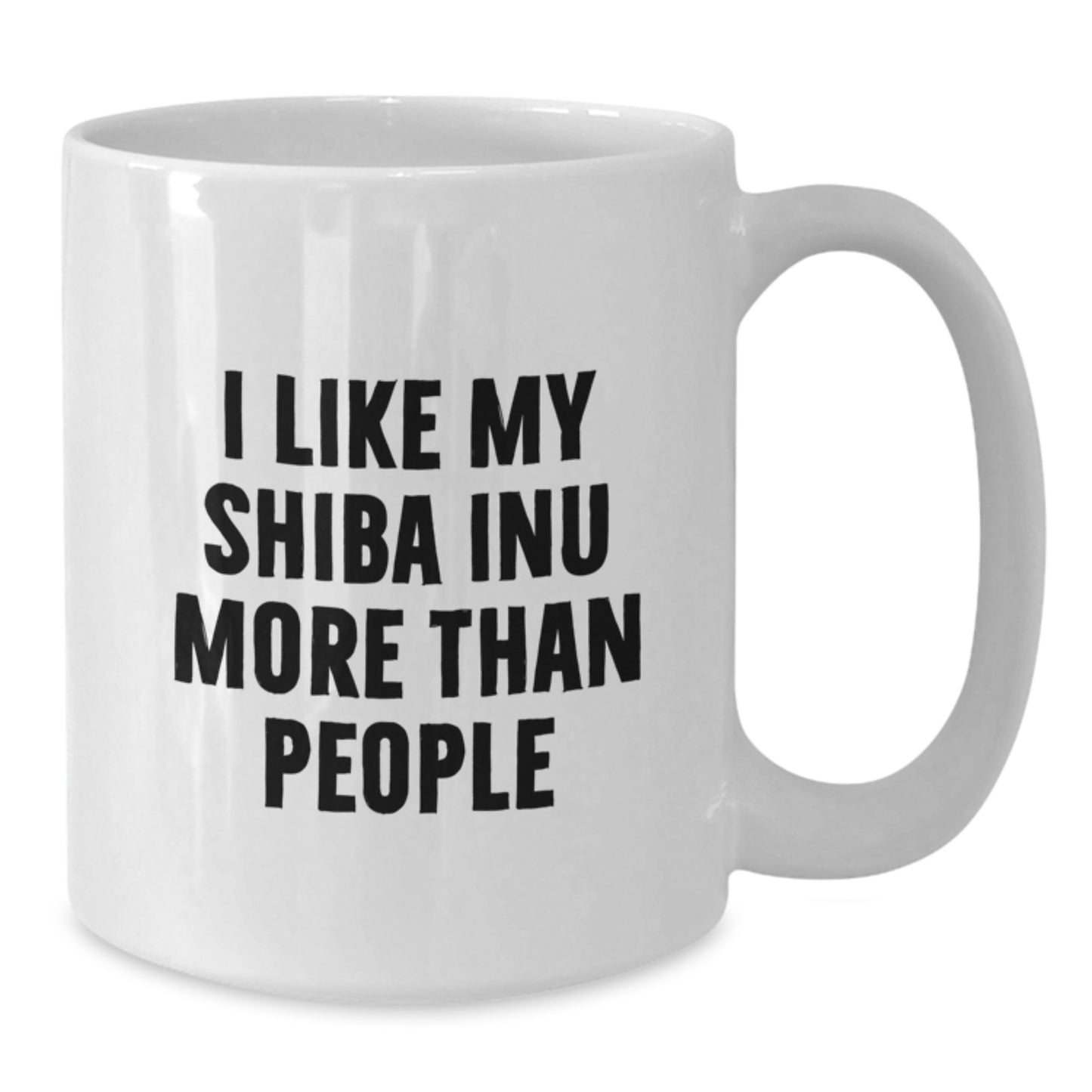 Funny Shiba Inu Dog Gifts from Friends for Birthday Unique Delights - I Like My Shiba Inu More Than People White Coffee Mug - Additional