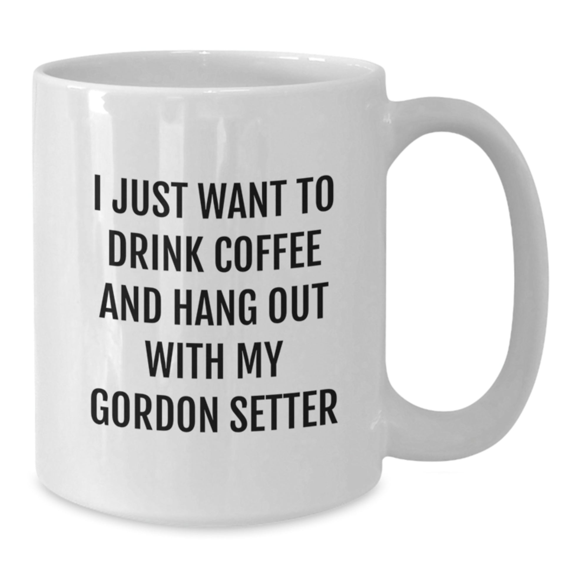Gordon Setter Dog Lovers Funny Coffee Mug Gifts from Friends for Birthday, I Just Want To Drink Coffee And Hang Out With My Gordon Setter - Additional