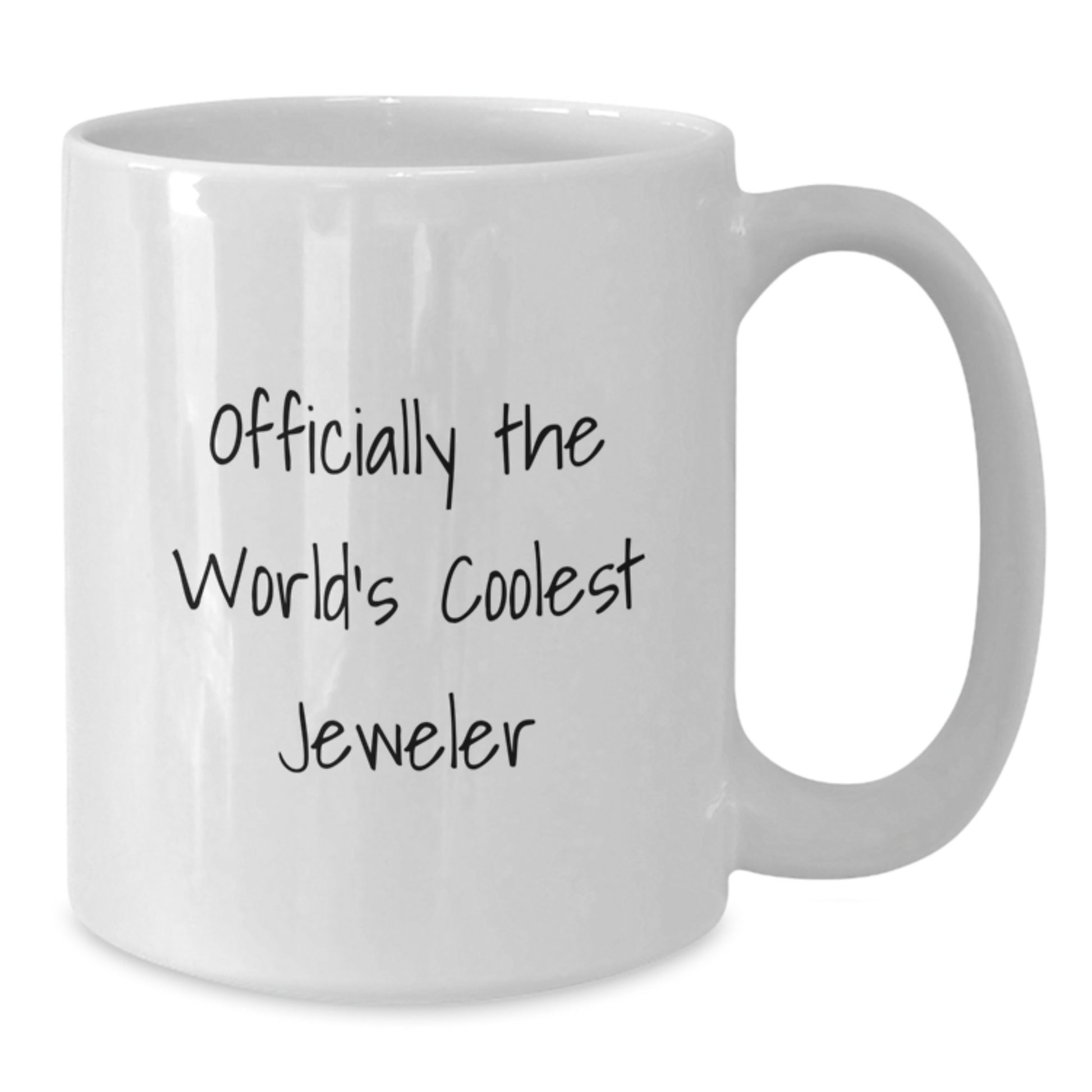 Funny Jeweler Gifts for Men from Friends, Funny White Coffee Mugs for Jeweler Enthusiasts, Christmas Unique Presents for Him, Officially The World's Coolest Jeweler - Additional