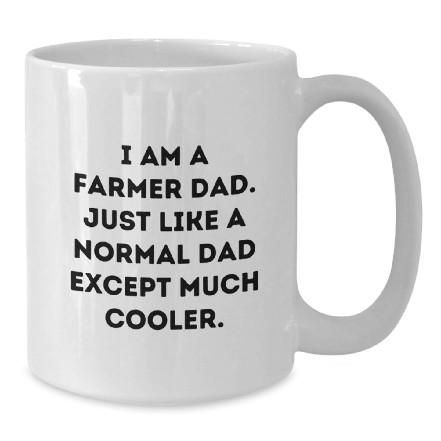 Funny Farmer Dad White Coffee Mug Gifts for Men, Christmas Unique Presents from Family - Additional