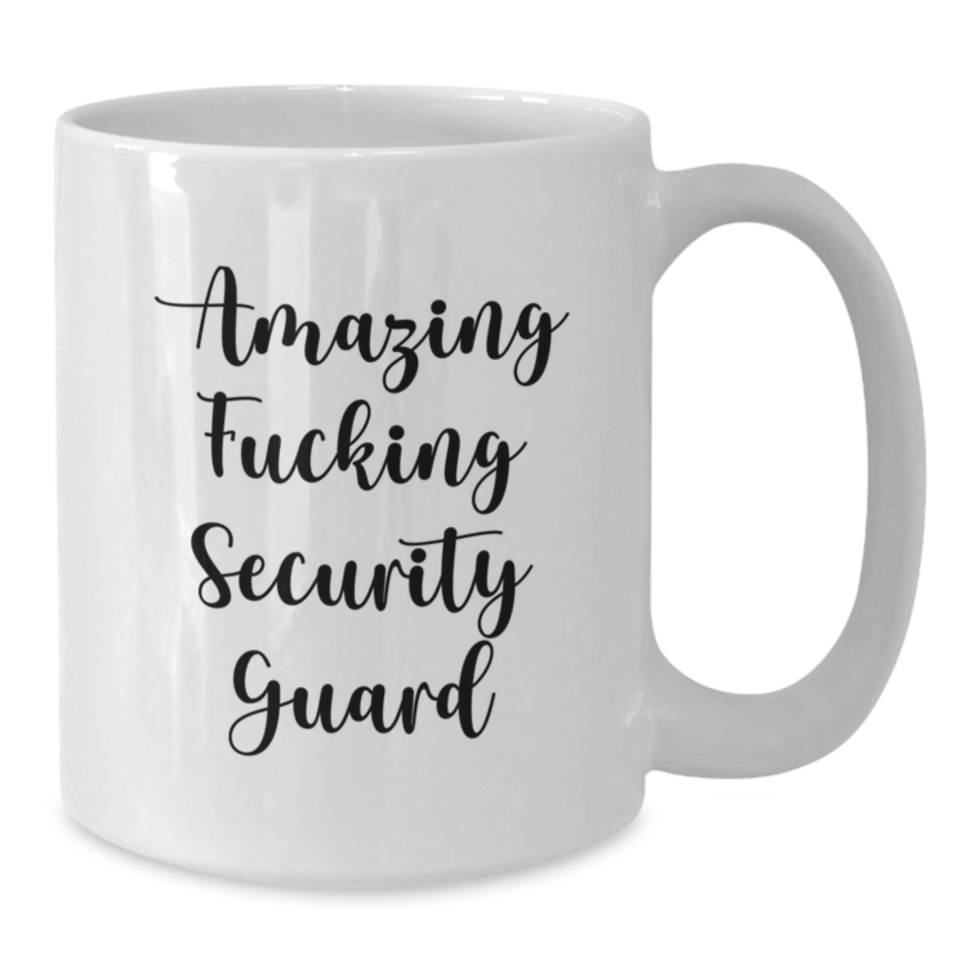 Funny Security Guard Gifts from Friends for Security Guard with Amazing F--king Security Guard Quote on White Coffee Mug for Christmas - Additional