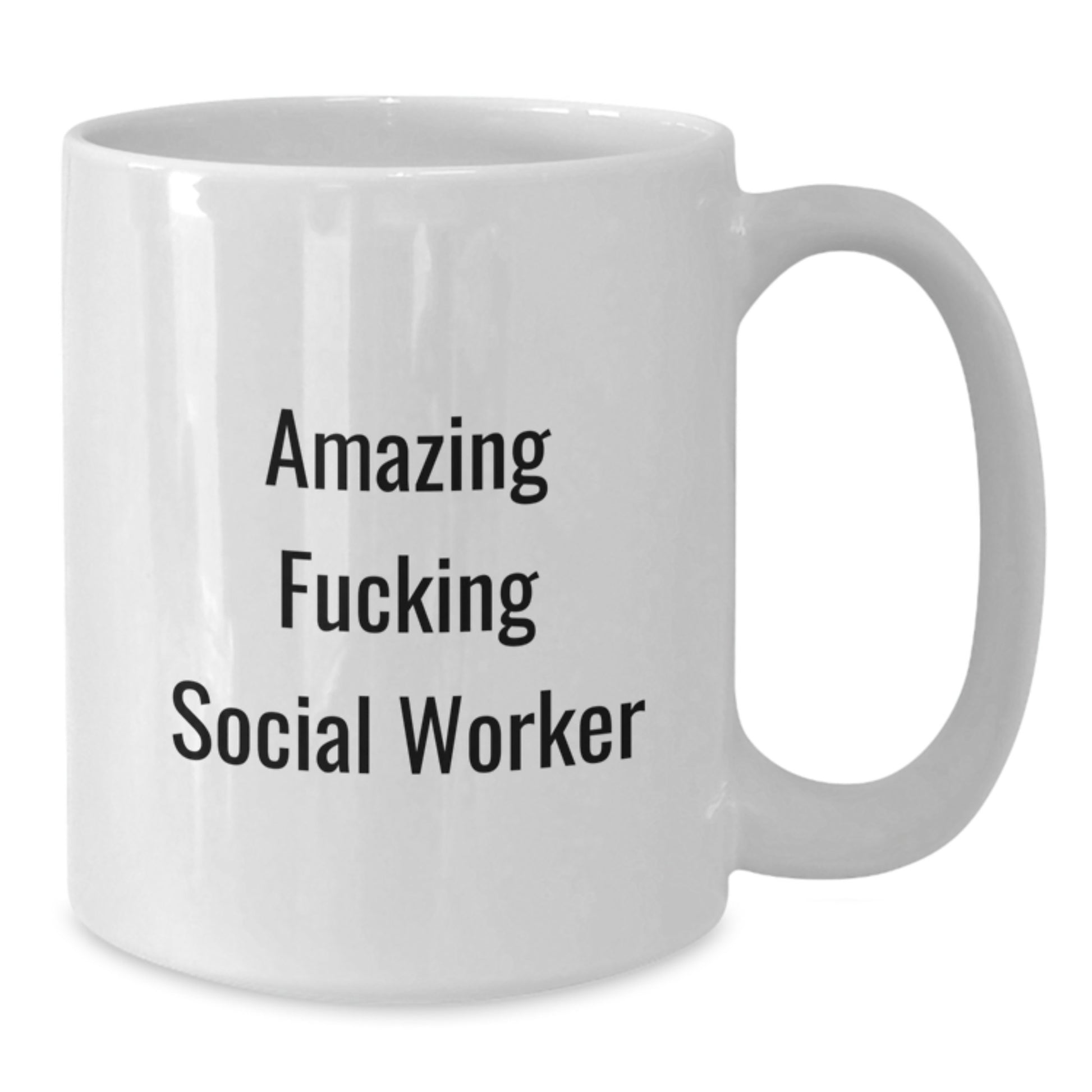 Funny Social Worker Gifts from Friends, Unique White Coffee Mugs for Social Worker with Amazing F--king Social Worker Quote, Perfect for Christmas Unique Gifts - Additional