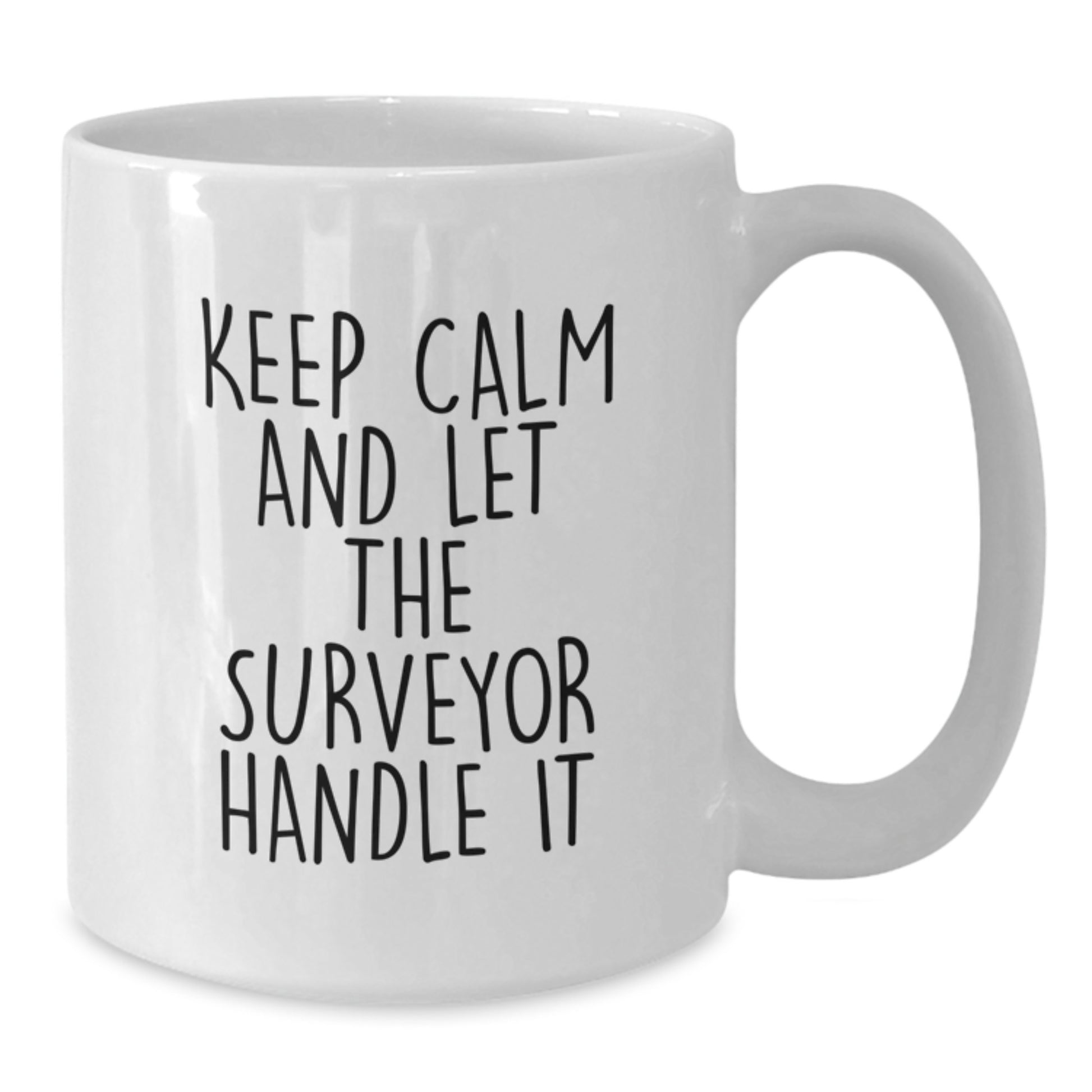 Funny Surveyor Themed White Coffee Mug Gifts from Friends for Surveyor at Christmas - Additional