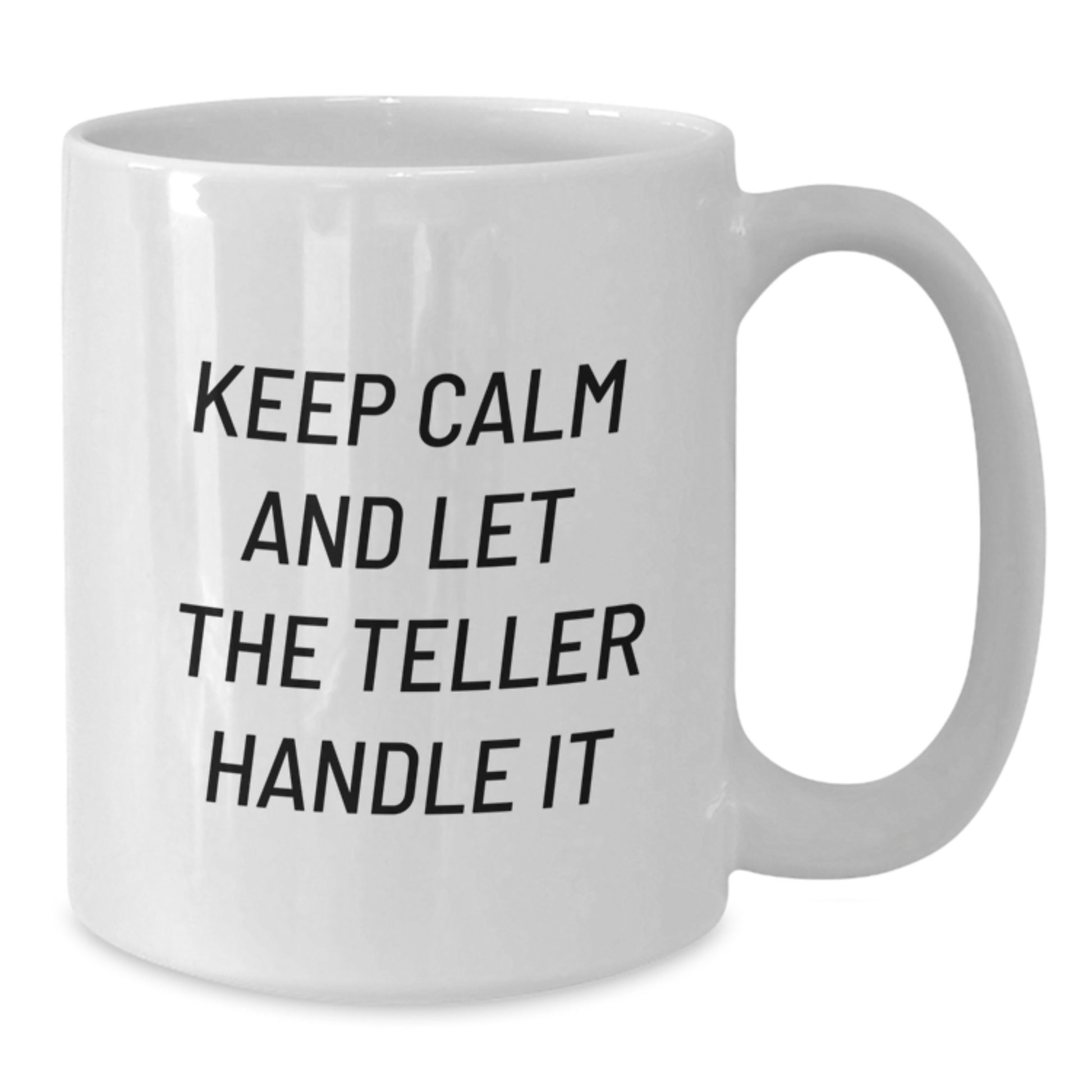 Cute Teller Gifts for Men Women from Friends Family - White Coffee Mug for Christmas Unique Presents - Additional