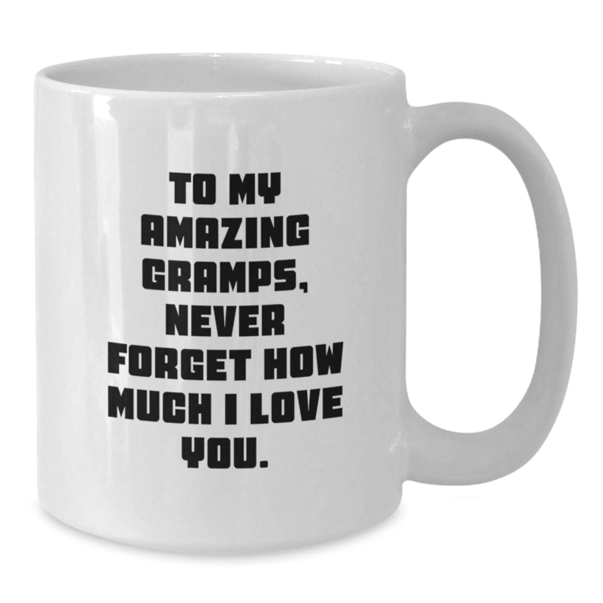 Funny Gramps Gifts from Family for Christmas Unique White Coffee Mugs 'To My Amazing Gramps' - Additional