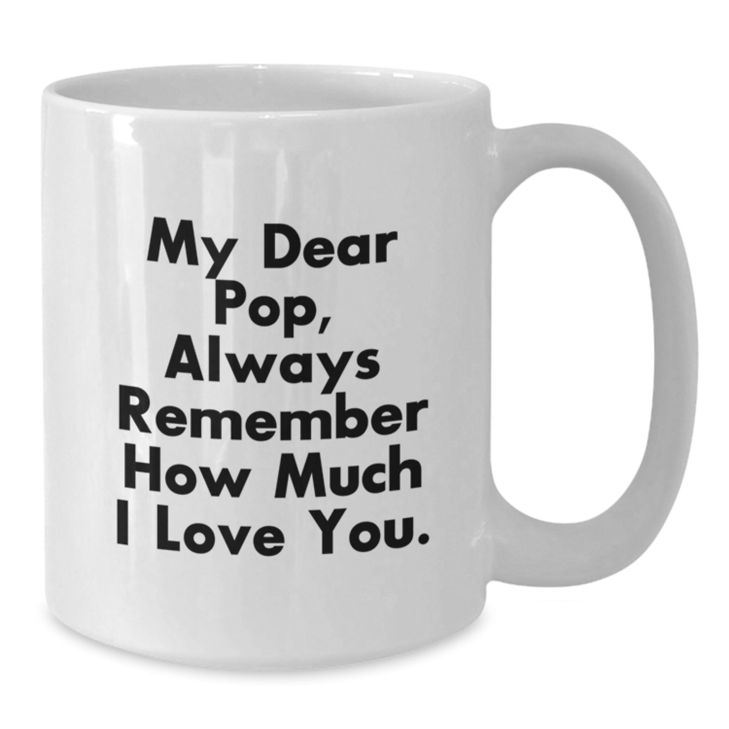 Funny Pop White Coffee Mug for Men Gifts from Family, Always Remember How Much I Love You, Christmas Unique Gifts - Additional