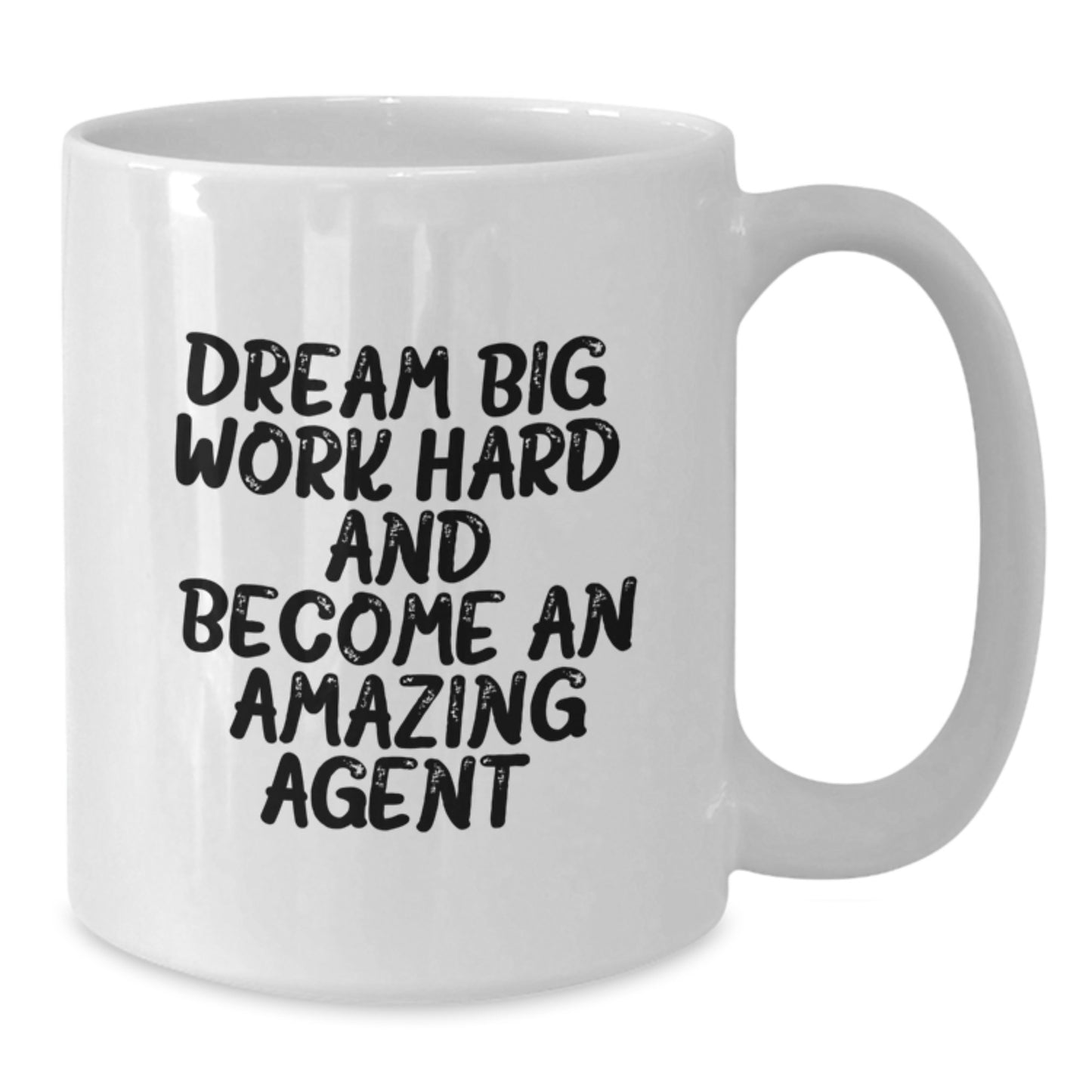 Funny Agent Gifts for Men from Friends and Family - Dream Big, Work Hard, Agent White Coffee Mug Christmas Unique Presents - Additional