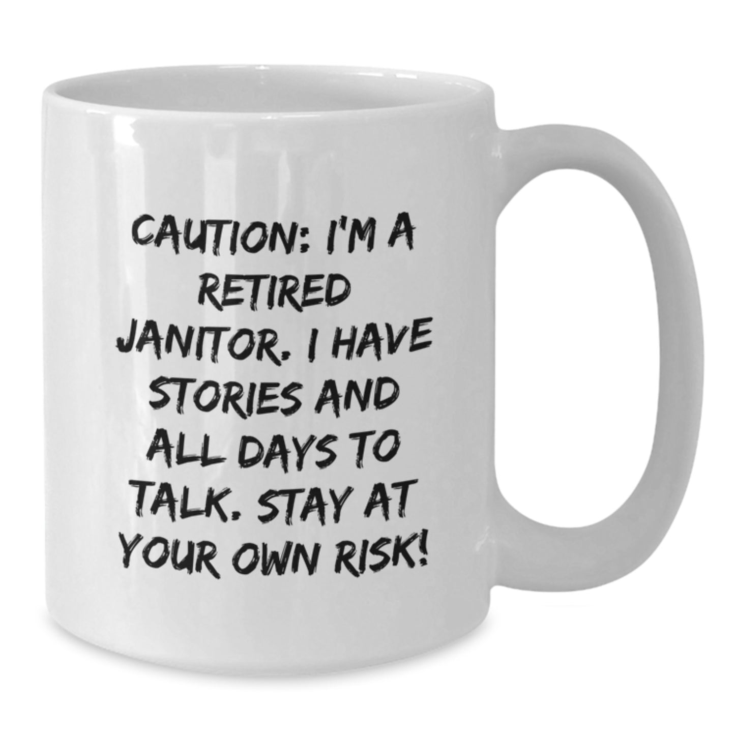 Funny Janitor Gifts, Christmas Unique Janitor White Coffee Mug, Gifts from Family for Janitor - Additional