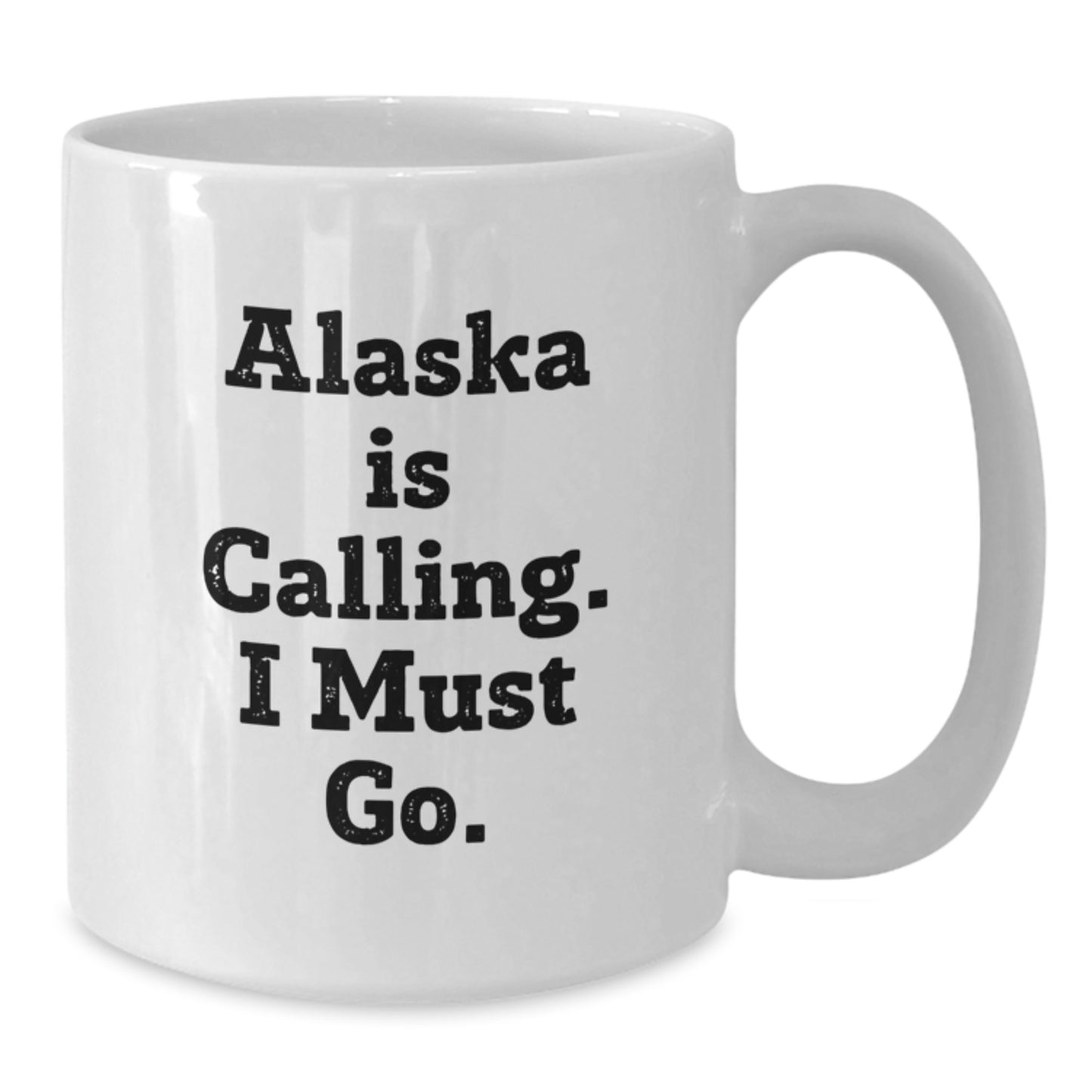Funny Alaska Gifts for Friends from Men, White Coffee Mug with 'Alaska Is Calling I Must Go' Quote, Christmas Unique - Additional