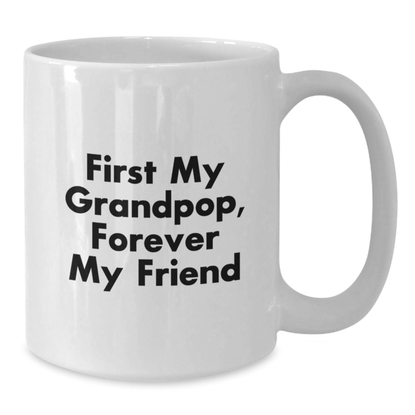 Funny Grandpop Quotes Gifts for Him, White Coffee Mug, Birthday Unique Presents from Family or Friends - Additional