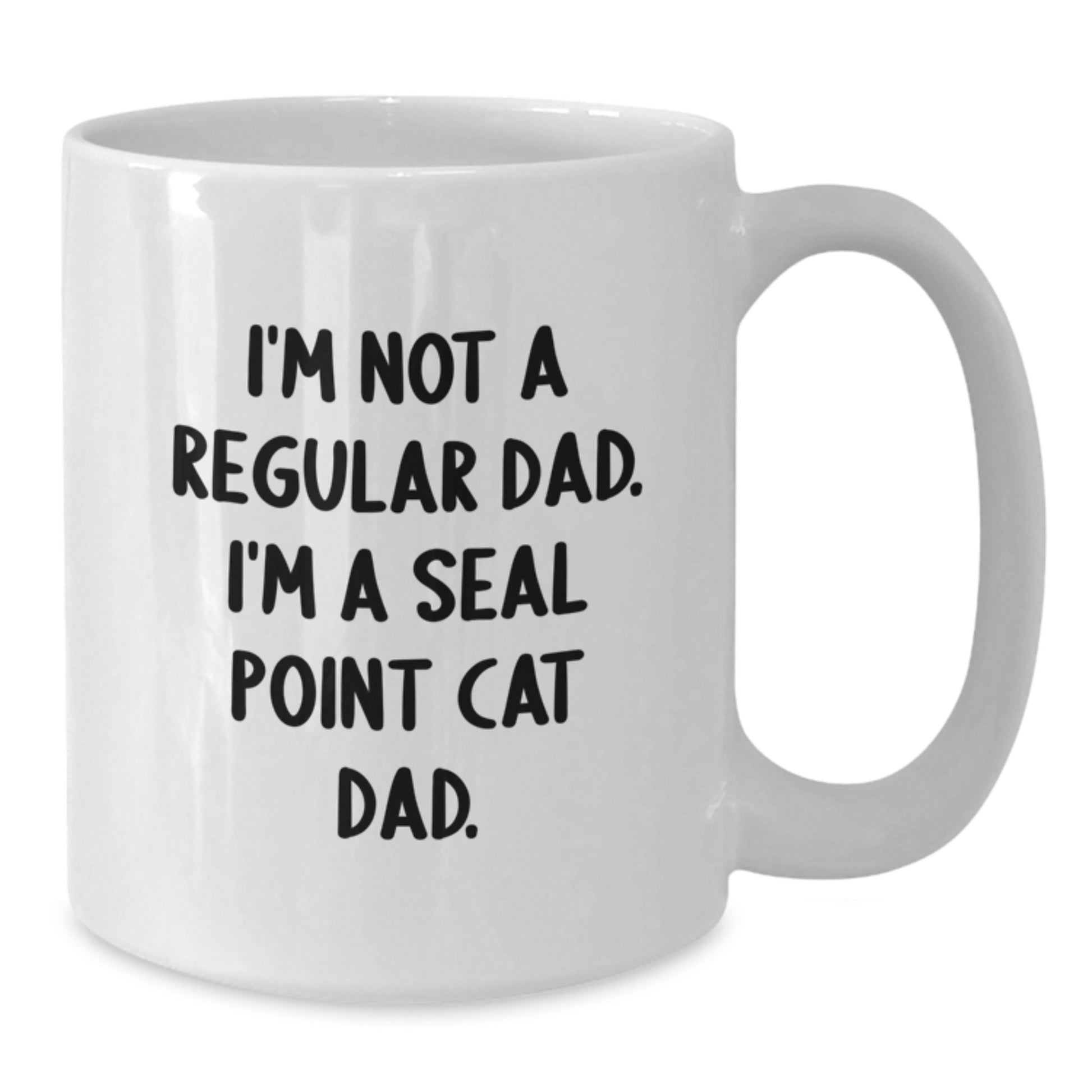 Funny Seal Point Cat Gifts for Men - Seal Point Cat Dad White Coffee Mug, Unique Christmas Unique Gifts from Family, Perfect Inspirational Mug for Seal Point Cat Lovers - Additional
