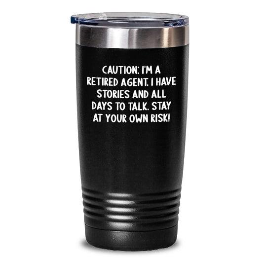 Funny Agent Gifts from Men for Friends and Coworkers - Agent Tumbler with Quote - Christmas Unique Gift - Main