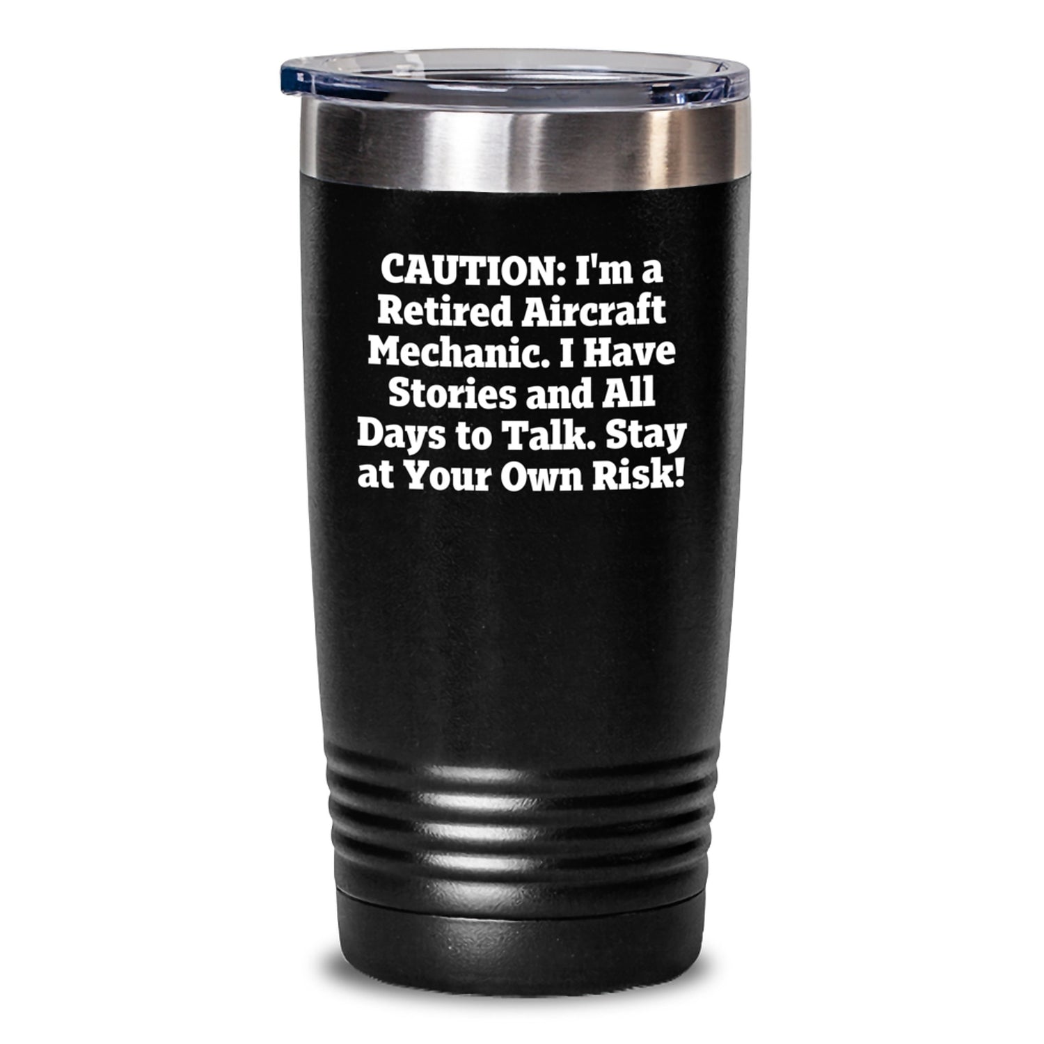 Funny Aircraft Mechanic Gifts for Men - Retired Mechanic Sarcasm Tumbler, 20oz/30oz Vacuum Insulated, Gifts from Friends to Family for Christmas Unique - Main