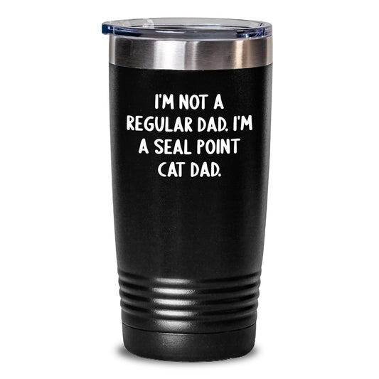 Funny Seal Point Cat Dad Gifts from Men to Friends Unique Christmas Memorable Present for Seal Point Cat Lovers Seal Point Cat Tumbler - Main