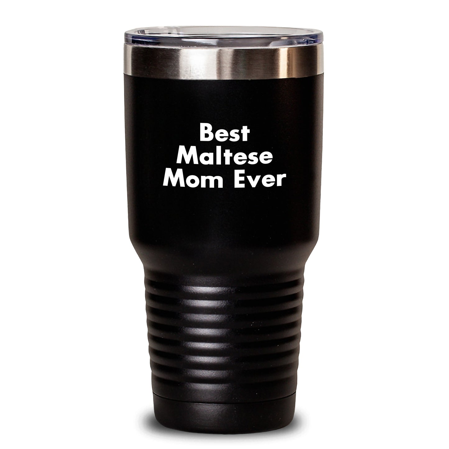 Maltese Dog Mom Funny Gifts from Friends to Family, Best Maltese Mom Ever Tumbler for Birthday, 20oz or 30oz Vacuum Insulated Stainless Steel Cup with Lid - Main