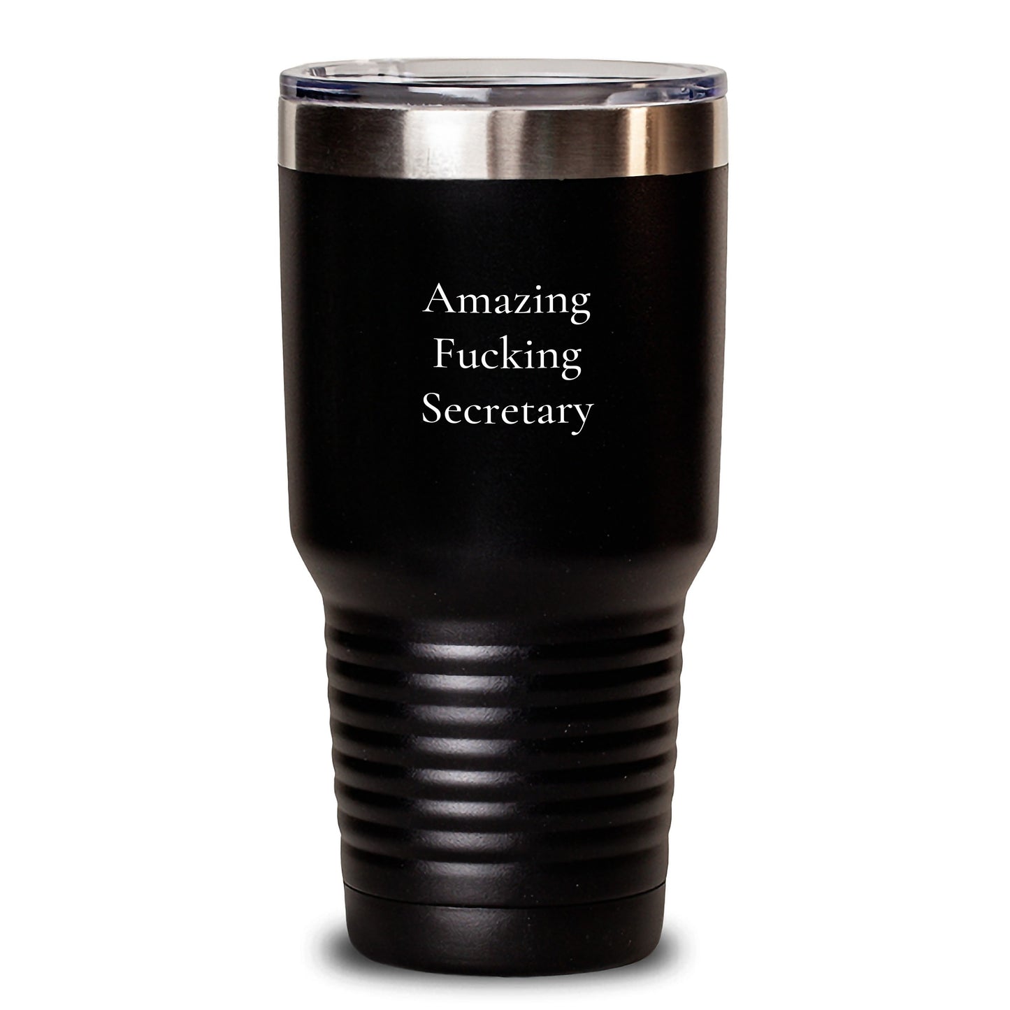Funny Secretary Gifts from Men Christmas Unique Gifts for Secretary Friends 20oz 30oz Tumblers with Lid Quote: 'Amazing F--king Secretary' - Main