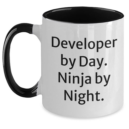 Developer Gift Ideas Funny Two Tone Coffee Mugs for Gifts from Men to Developer Graduation Unique Gifts - Main