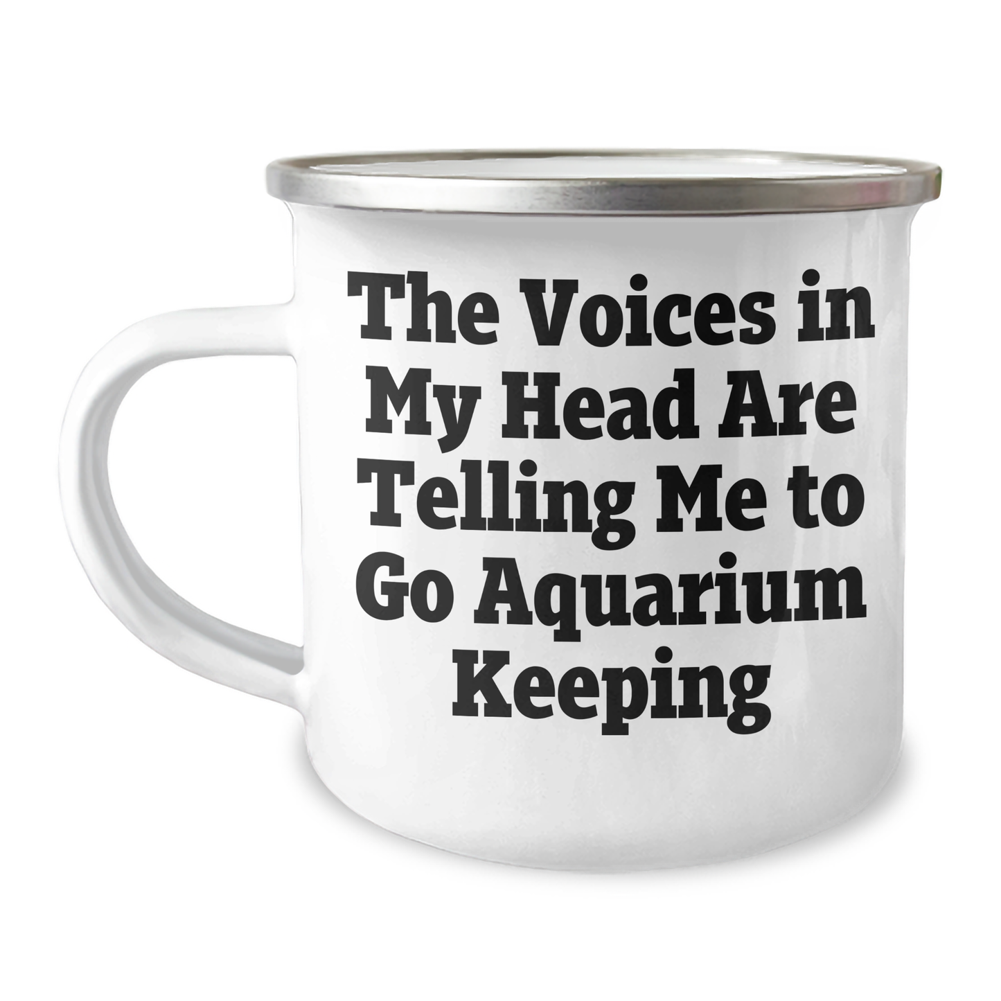 Funny Aquarium Keeping Gifts for Friends, Unique Camping Mug for Graduation, 'The Voices In My Head Are Telling Me To Go Aquarium Keeping' Quote, Gifts from Friends, for Aquarium Keeping Enthusiasts - Image 1