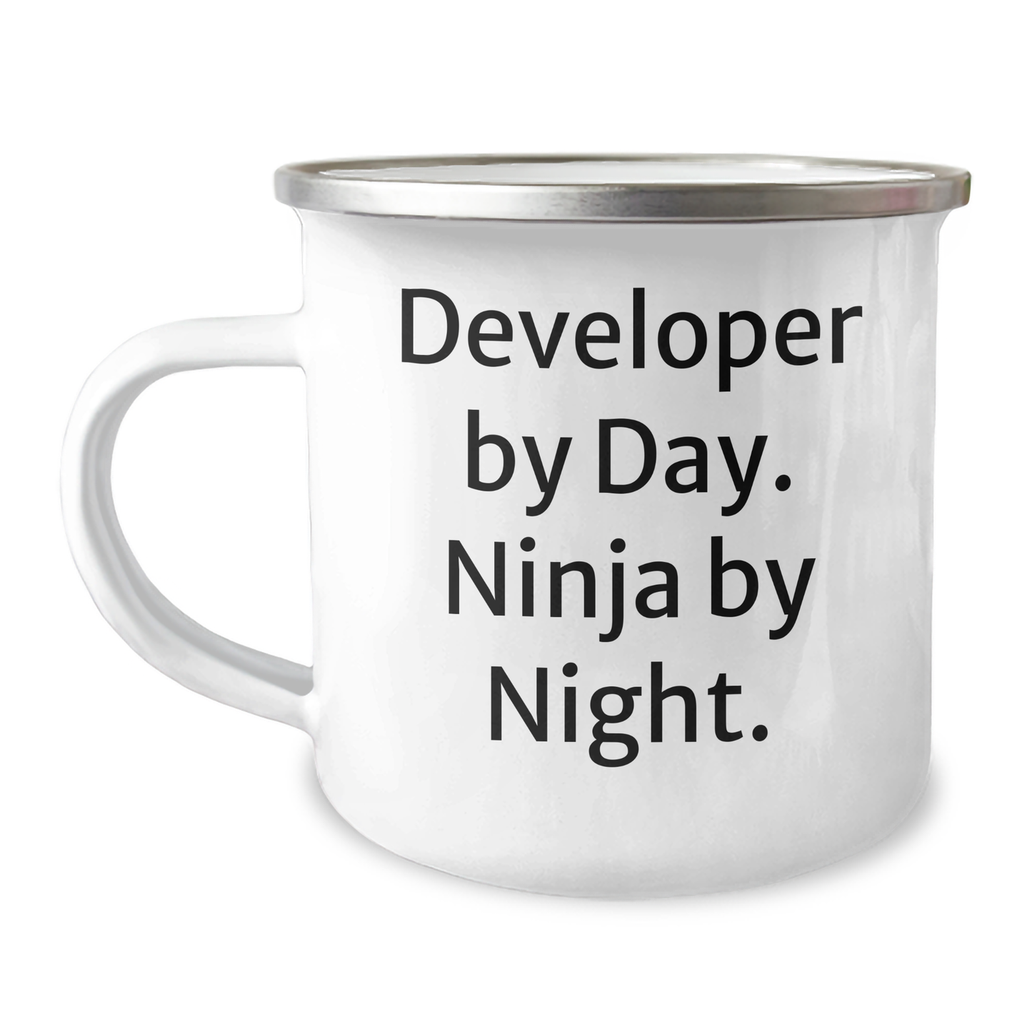 Developer Gifts: Funny Inspirational Mugs for Men, Women, Friends - Gifts from Family, Gifts for Developer, Camping Mug with Enamel Finish, 12 oz Capacity - Image 1