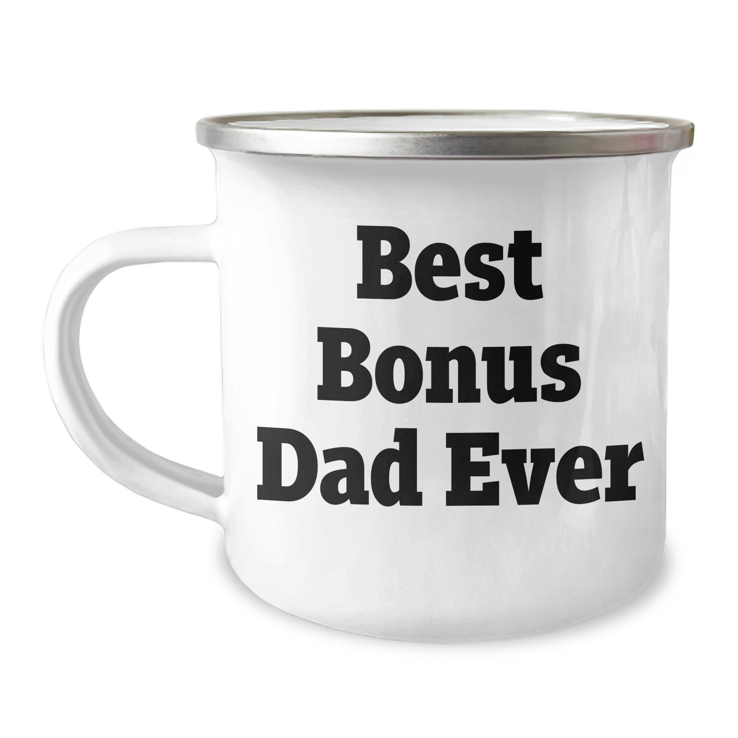 Funny Bonus Dad Gifts from Men for Bonus Dad Ever Graduation Unique Gifts Camping Mug - Image 1