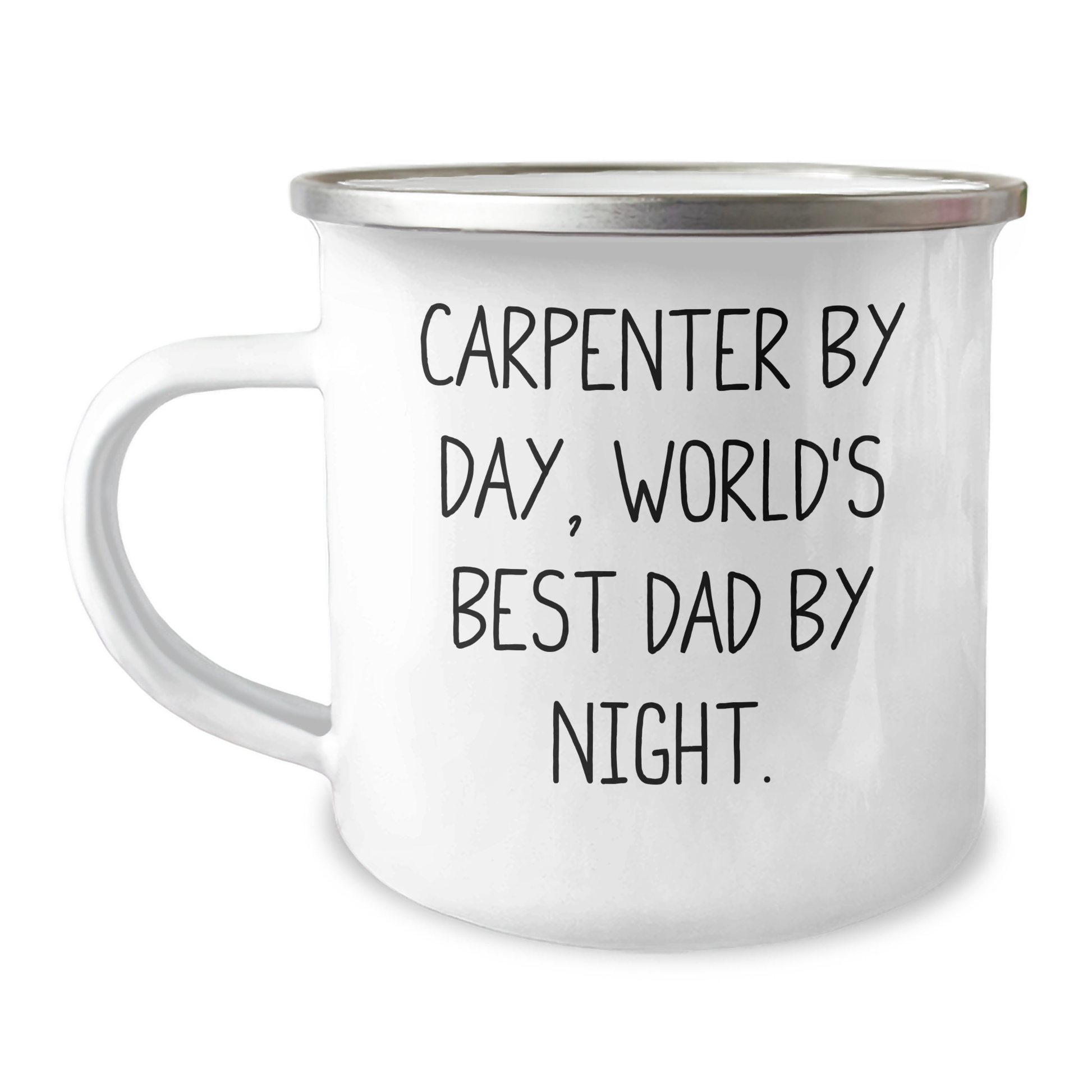 Carpenter Gifts, Funny Quotes, Camping Mug for Men, Graduation Unique Gifts from Dad, 'Carpenter By Day, World's Best Dad By Night.' - Image 1